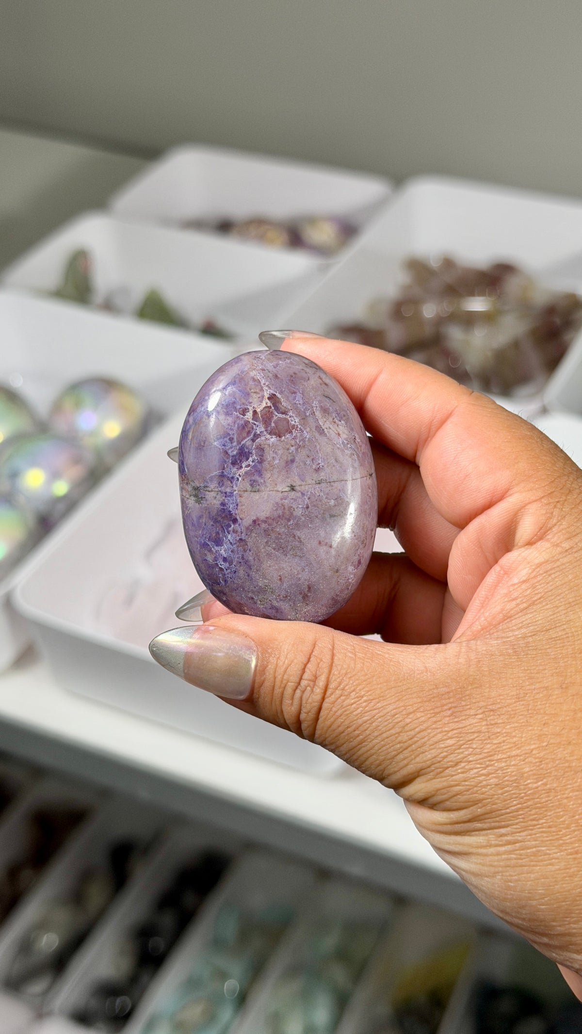 Gorgeous Lavender Jade Palm Stone from Turkey | Opt 35