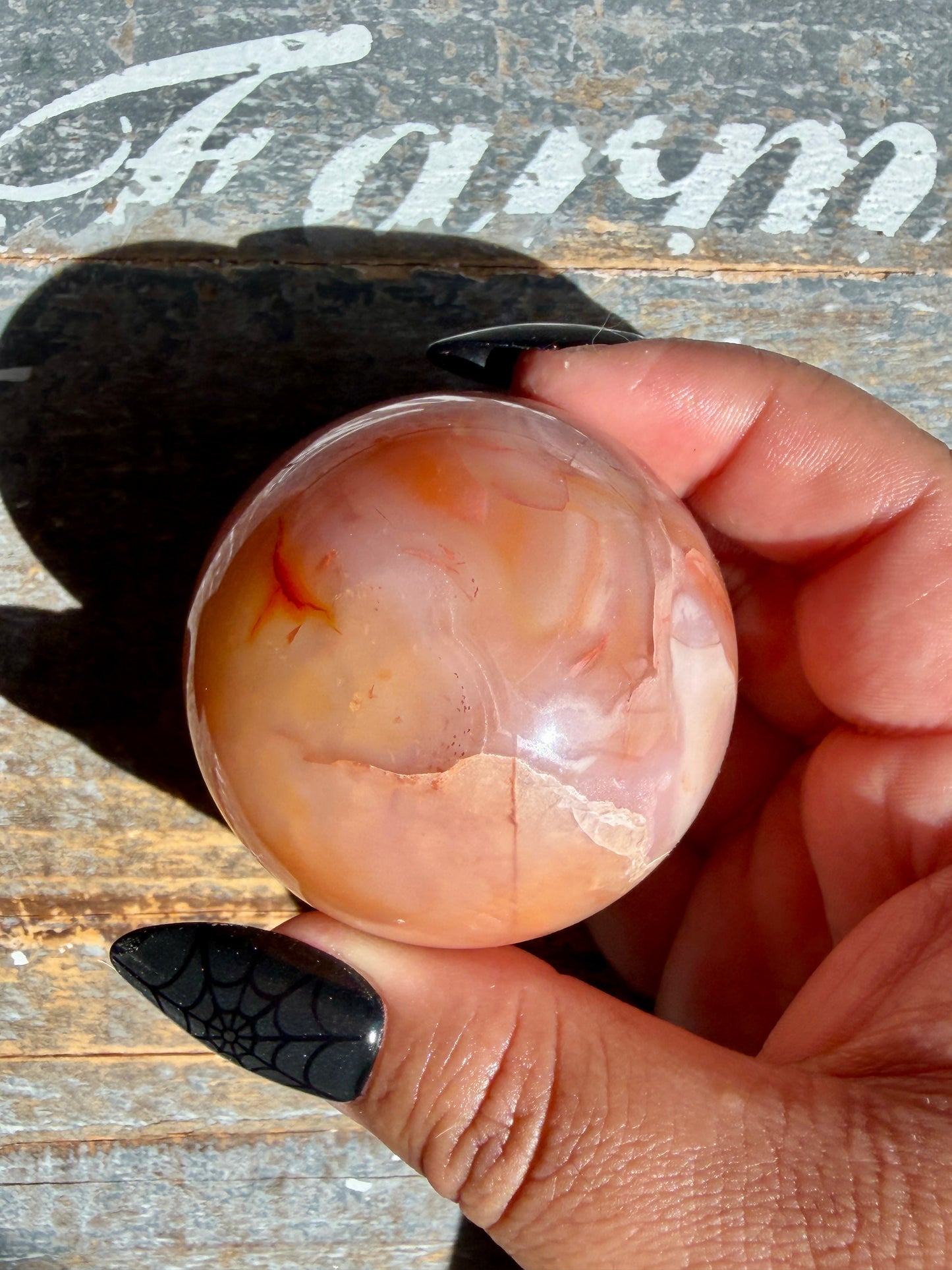 Gorgeous Druzy Carnelian Sphere | Opt 52