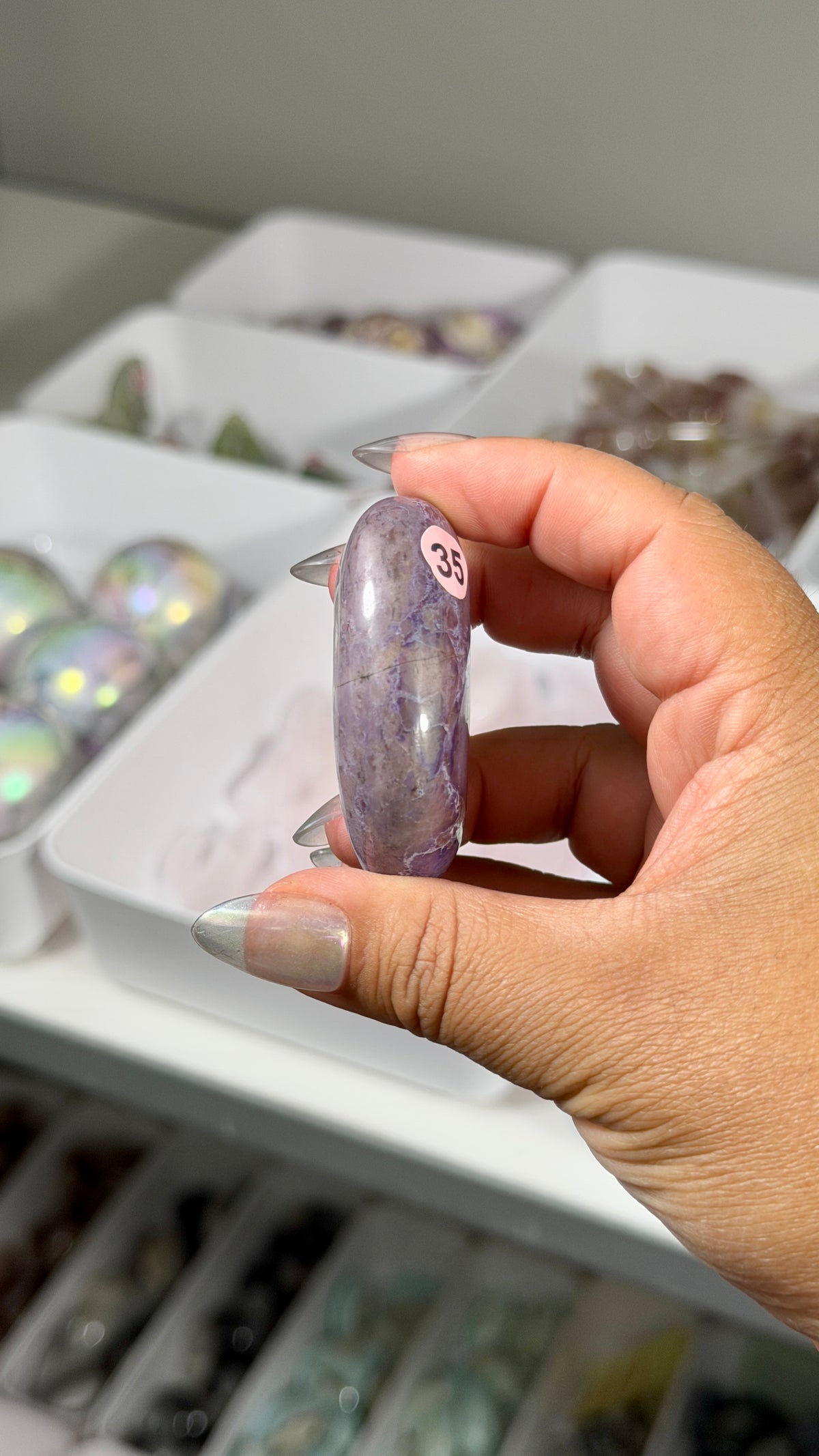 Gorgeous Lavender Jade Palm Stone from Turkey | Opt 35