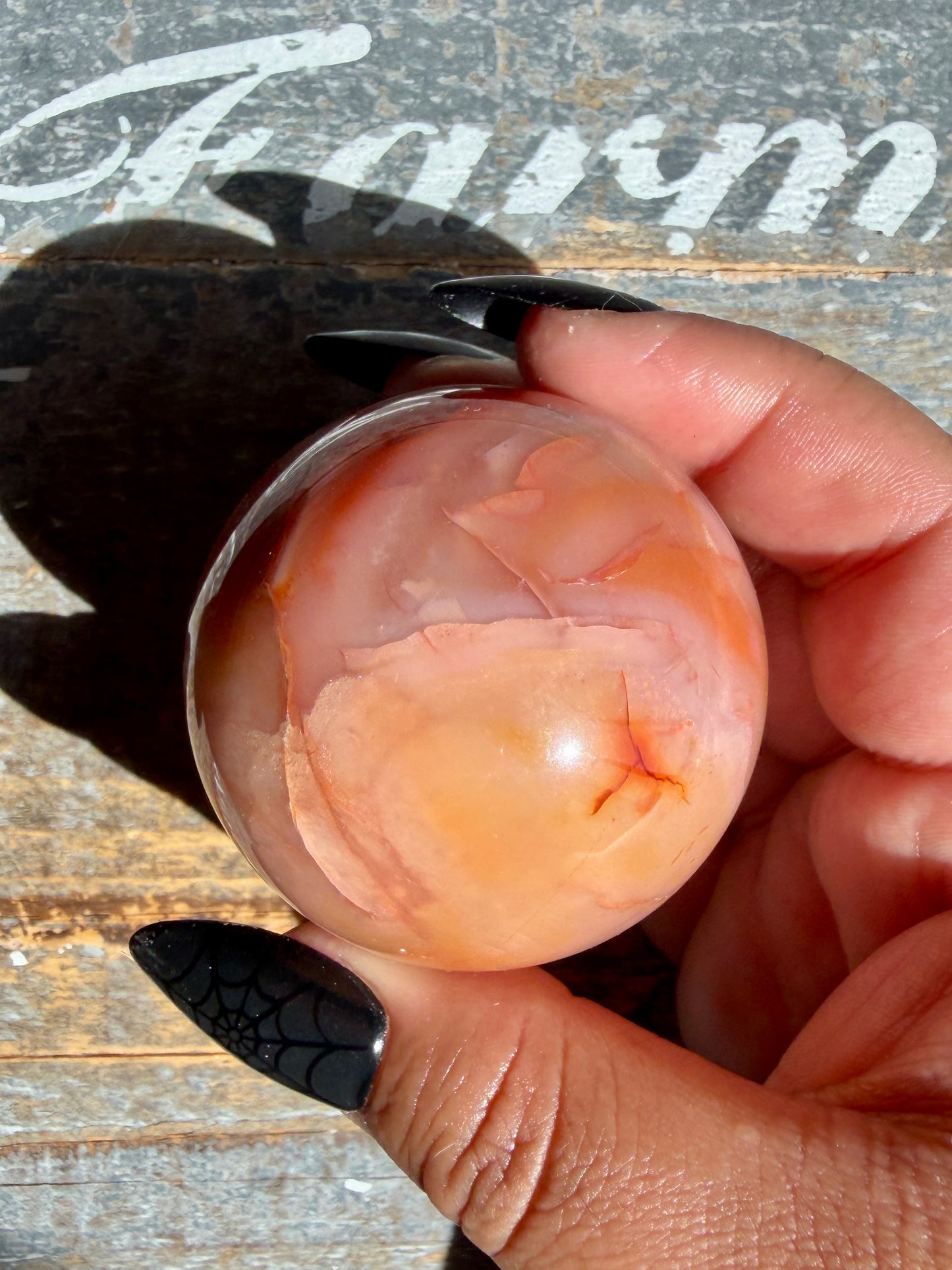 Gorgeous Druzy Carnelian Sphere | Opt 52