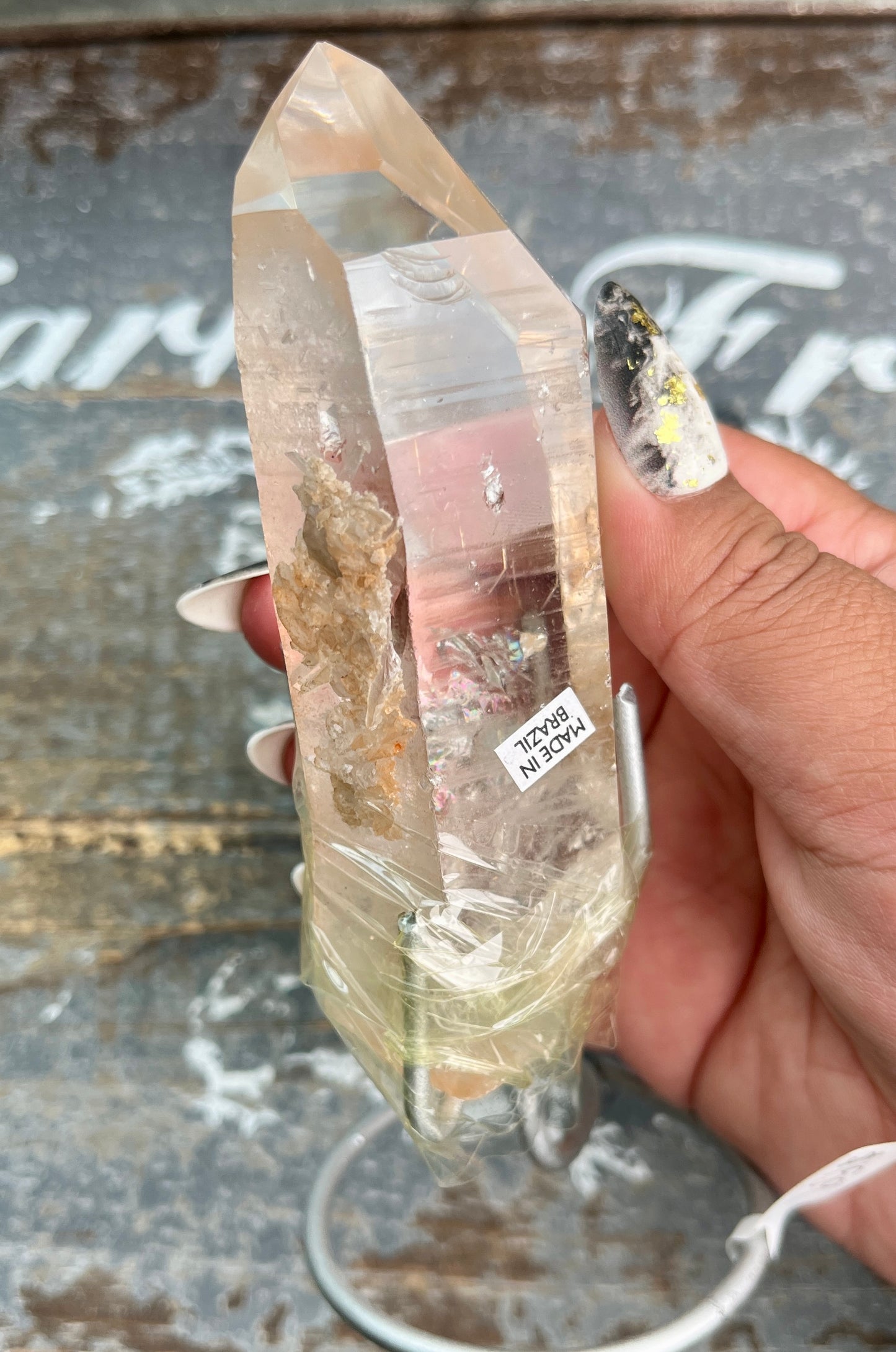 Gorgeous High Quality Lemurian on Custom Stand from Brazil