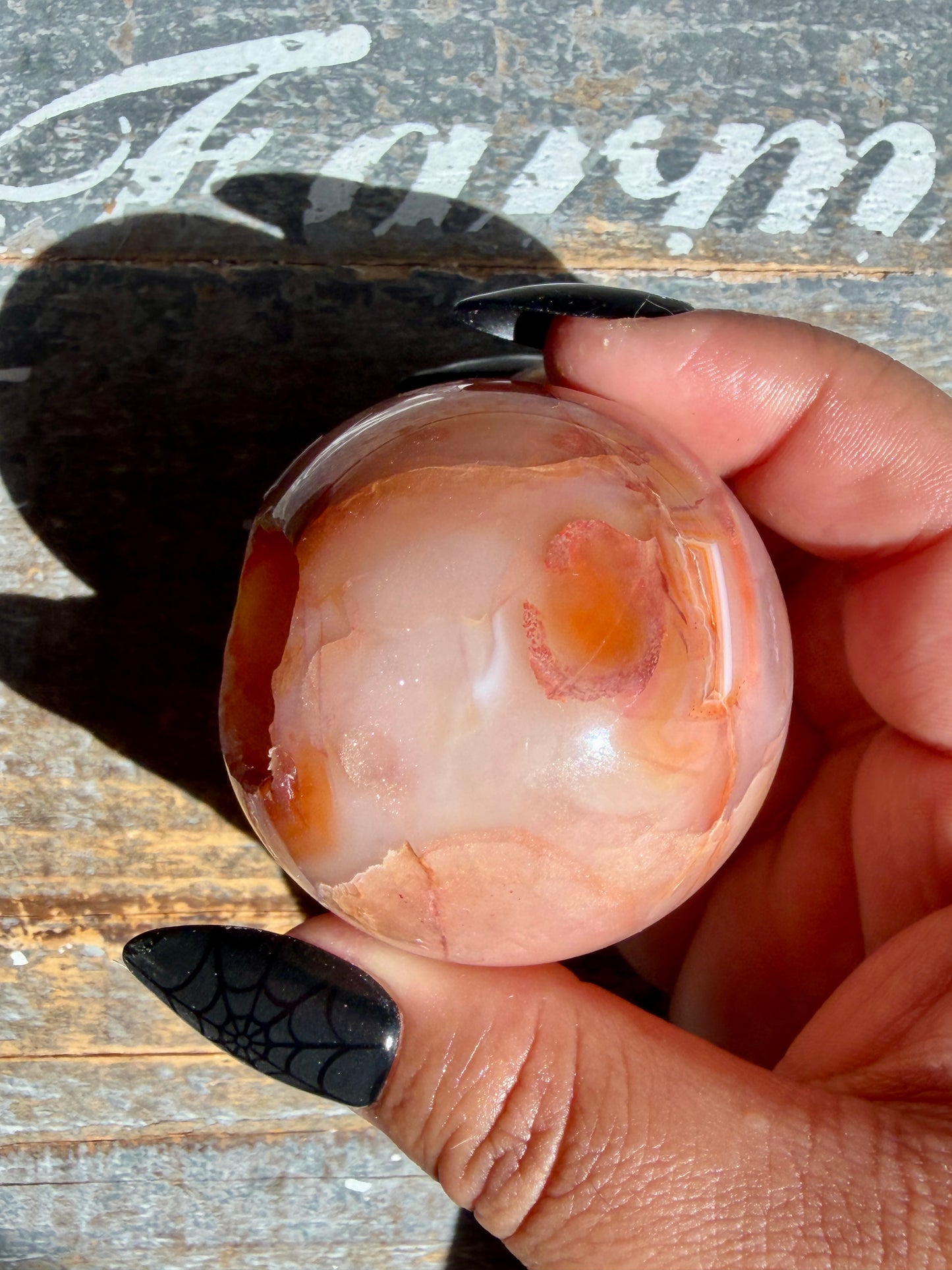 Gorgeous Druzy Carnelian Sphere | Opt 52