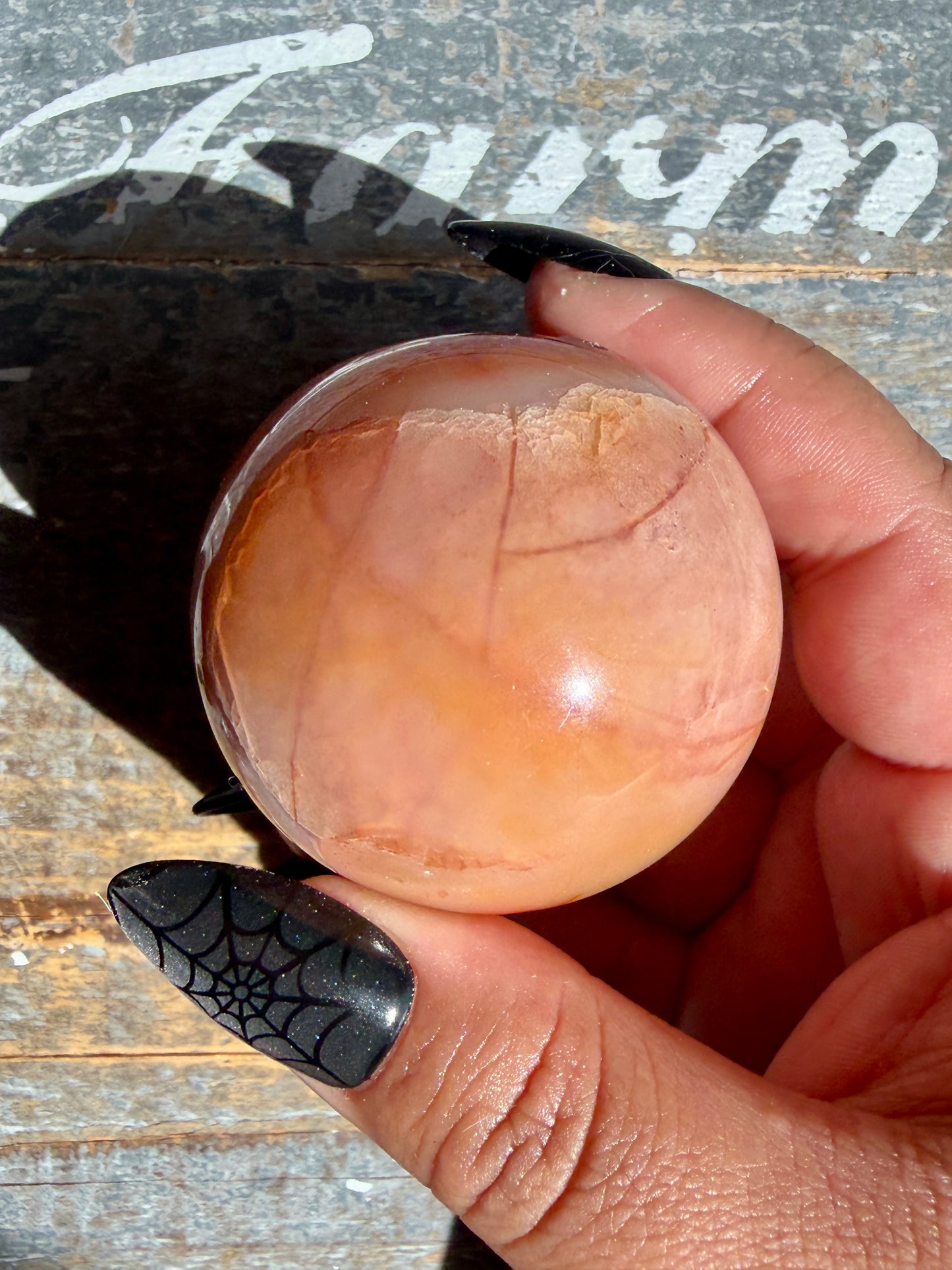 Gorgeous Druzy Carnelian Sphere | Opt 52