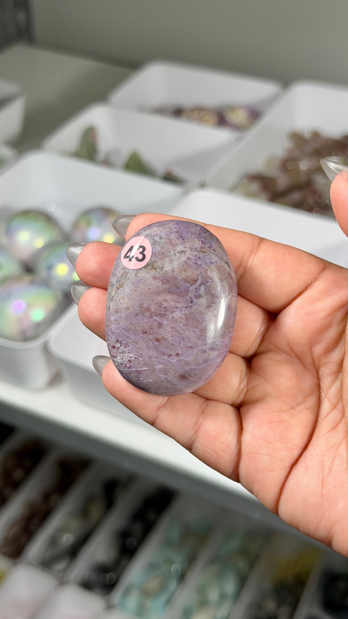Gorgeous Lavender Jade Palm Stone from Turkey | Opt 43