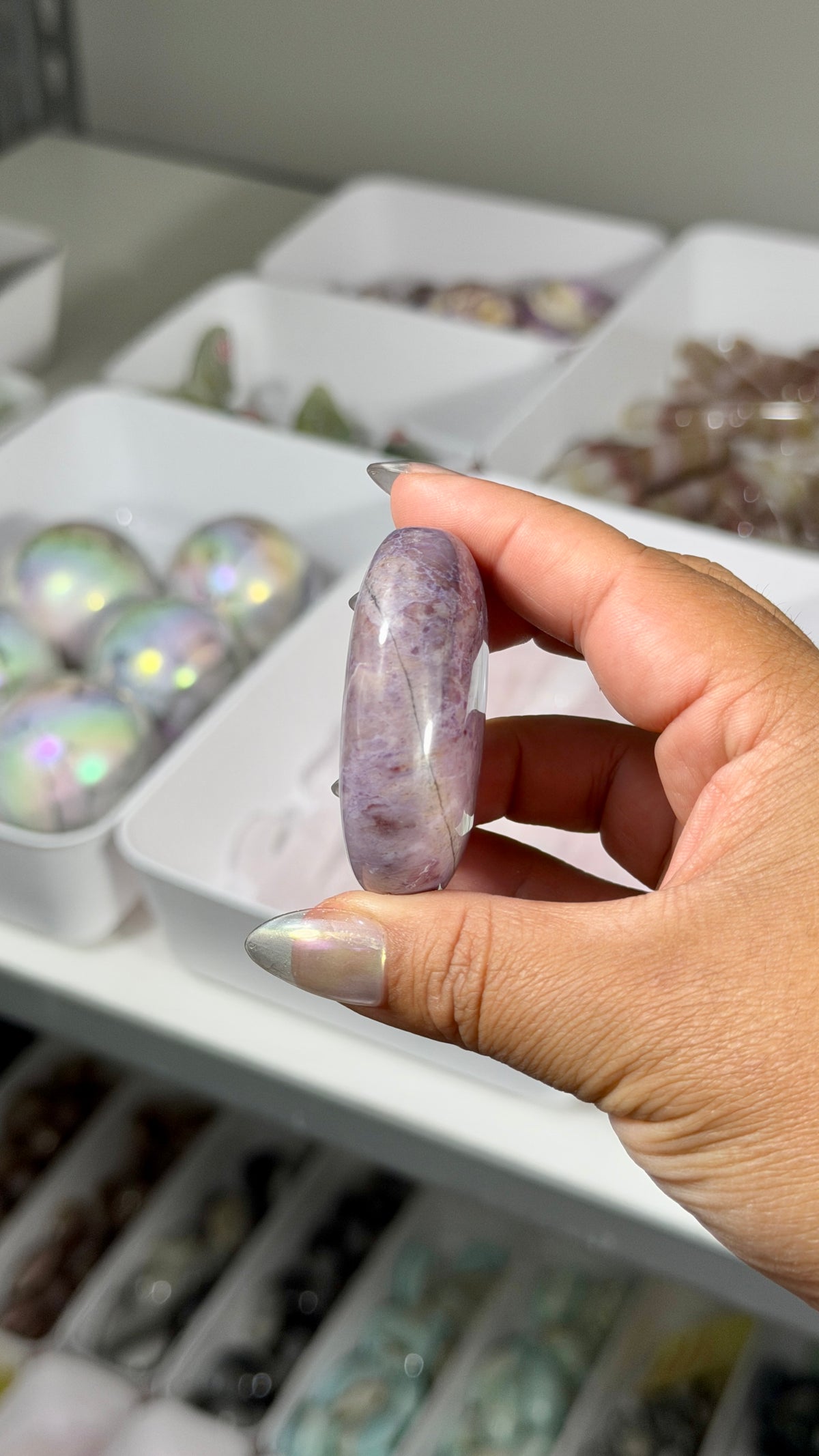 Gorgeous Lavender Jade Palm Stone from Turkey | Opt 43