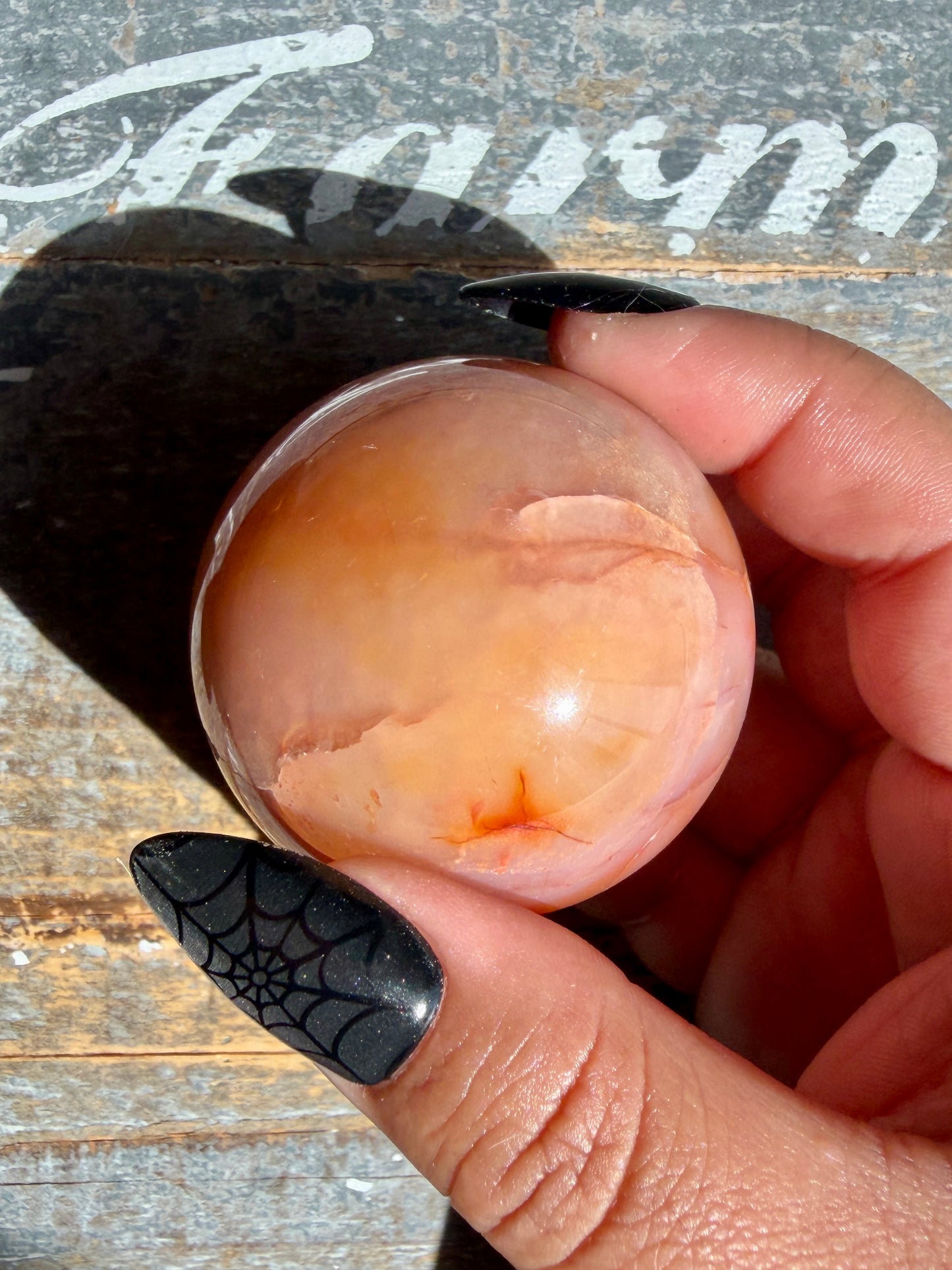 Gorgeous Druzy Carnelian Sphere | Opt 52