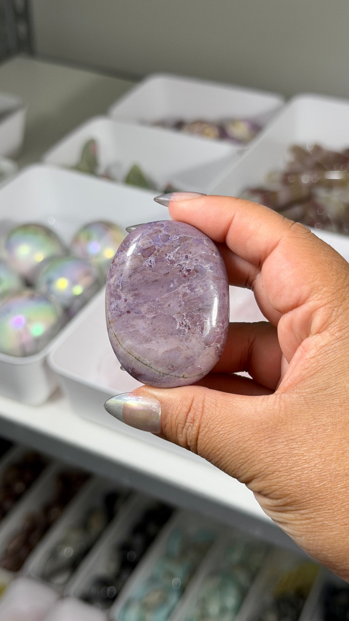 Gorgeous Lavender Jade Palm Stone from Turkey | Opt 43