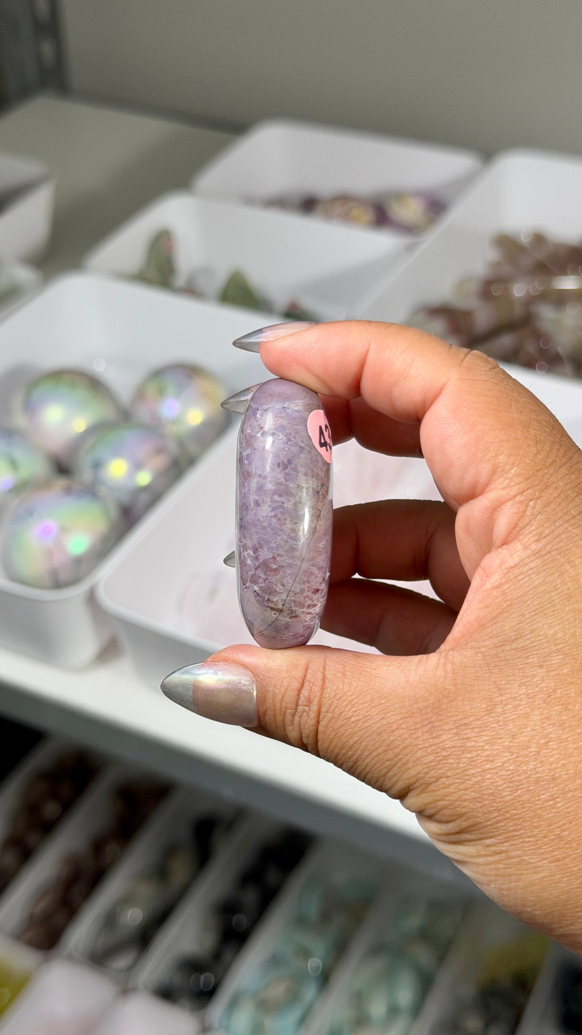 Gorgeous Lavender Jade Palm Stone from Turkey | Opt 43
