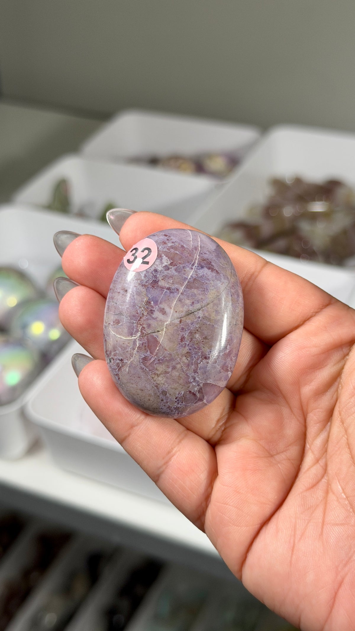 Gorgeous Lavender Jade Palm Stone from Turkey | Opt 32