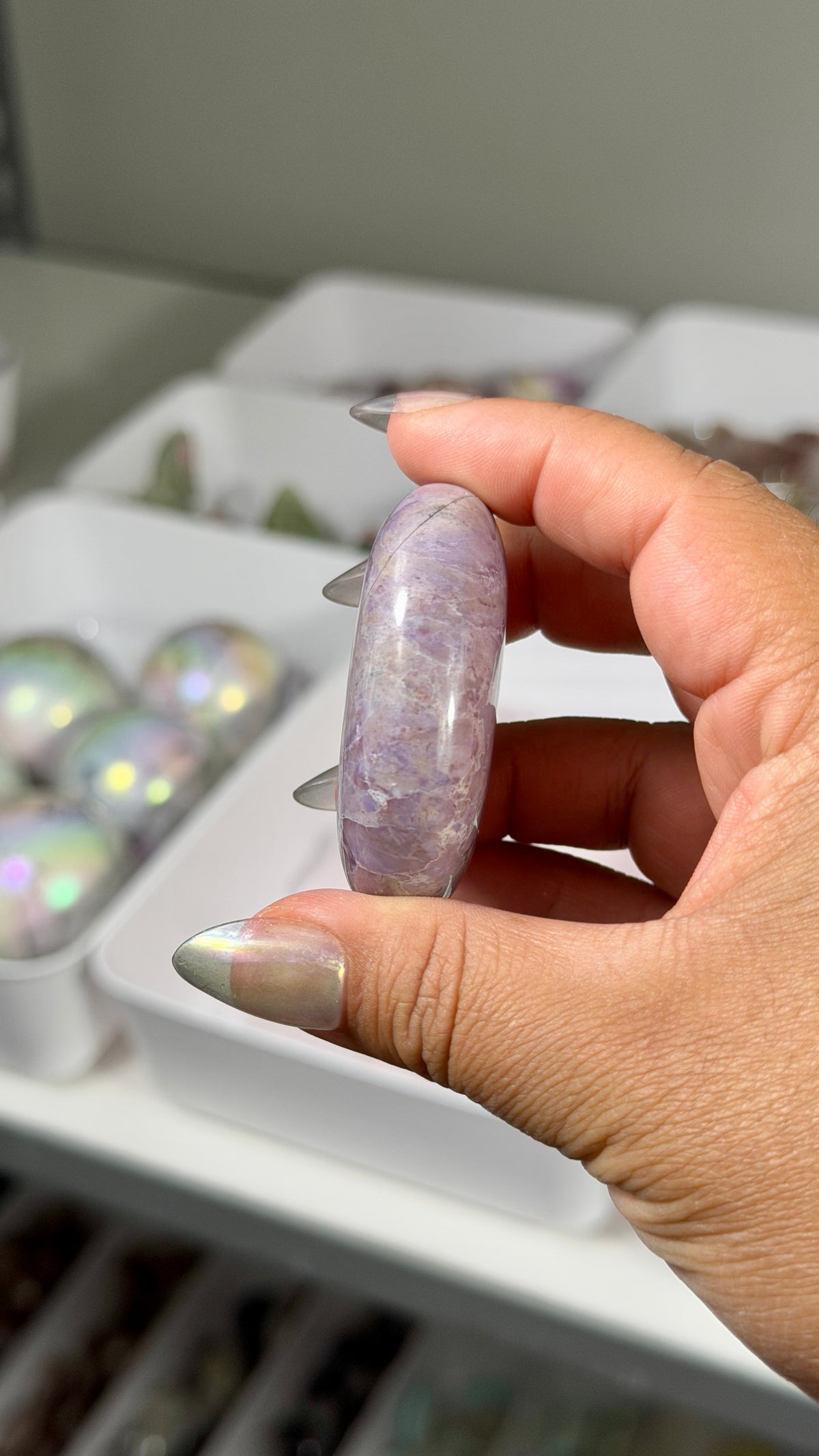 Gorgeous Lavender Jade Palm Stone from Turkey | Opt 32
