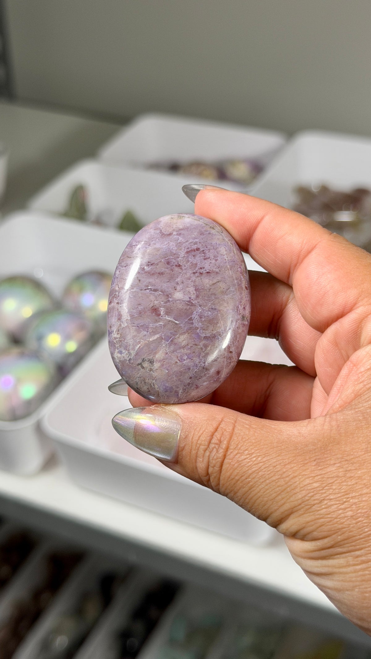Gorgeous Lavender Jade Palm Stone from Turkey | Opt 32
