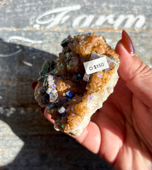 Gorgeous Aura Fluorite Cluster | Opt O