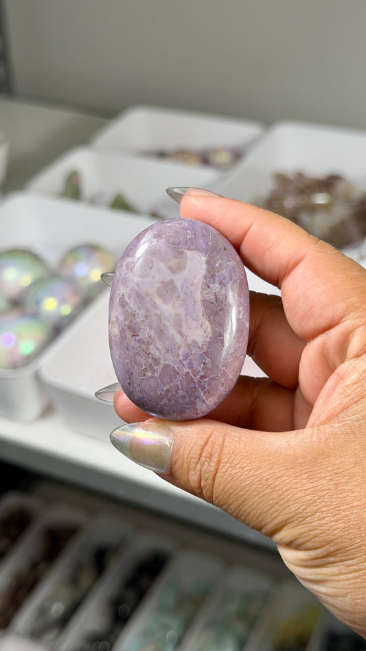 Gorgeous Lavender Jade Palm Stone from Turkey | Opt 36