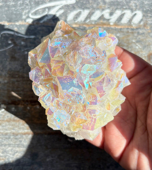 Gorgeous Aura Fluorite Cluster | Opt P