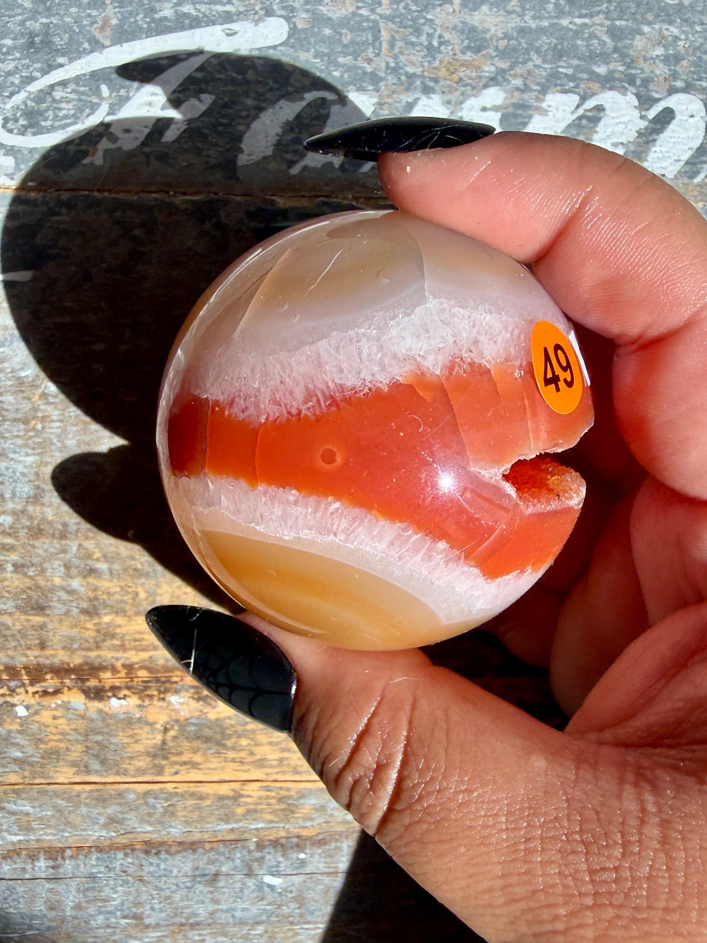 Gorgeous Druzy Carnelian Sphere | Opt 49