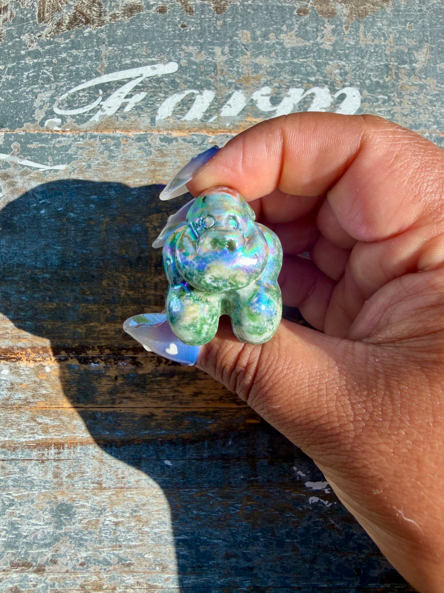 Mini AURA Moss Agate Gorilla | Opt Y