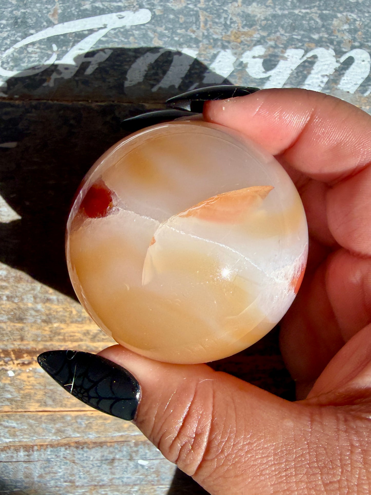 Gorgeous Druzy Carnelian Sphere | Opt 49
