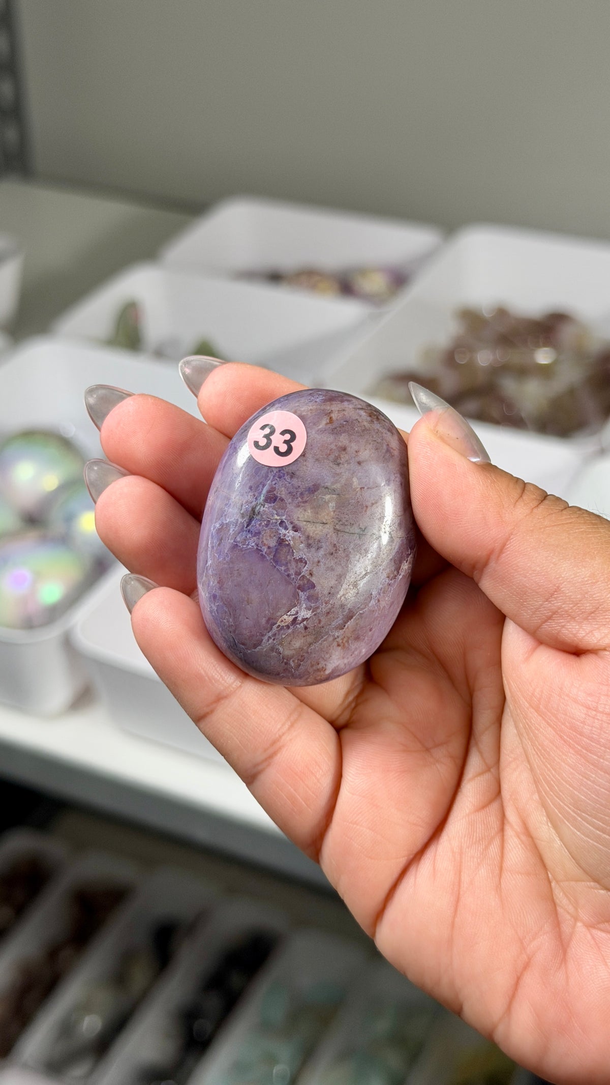 Gorgeous Lavender Jade Palm Stone from Turkey | Opt 33