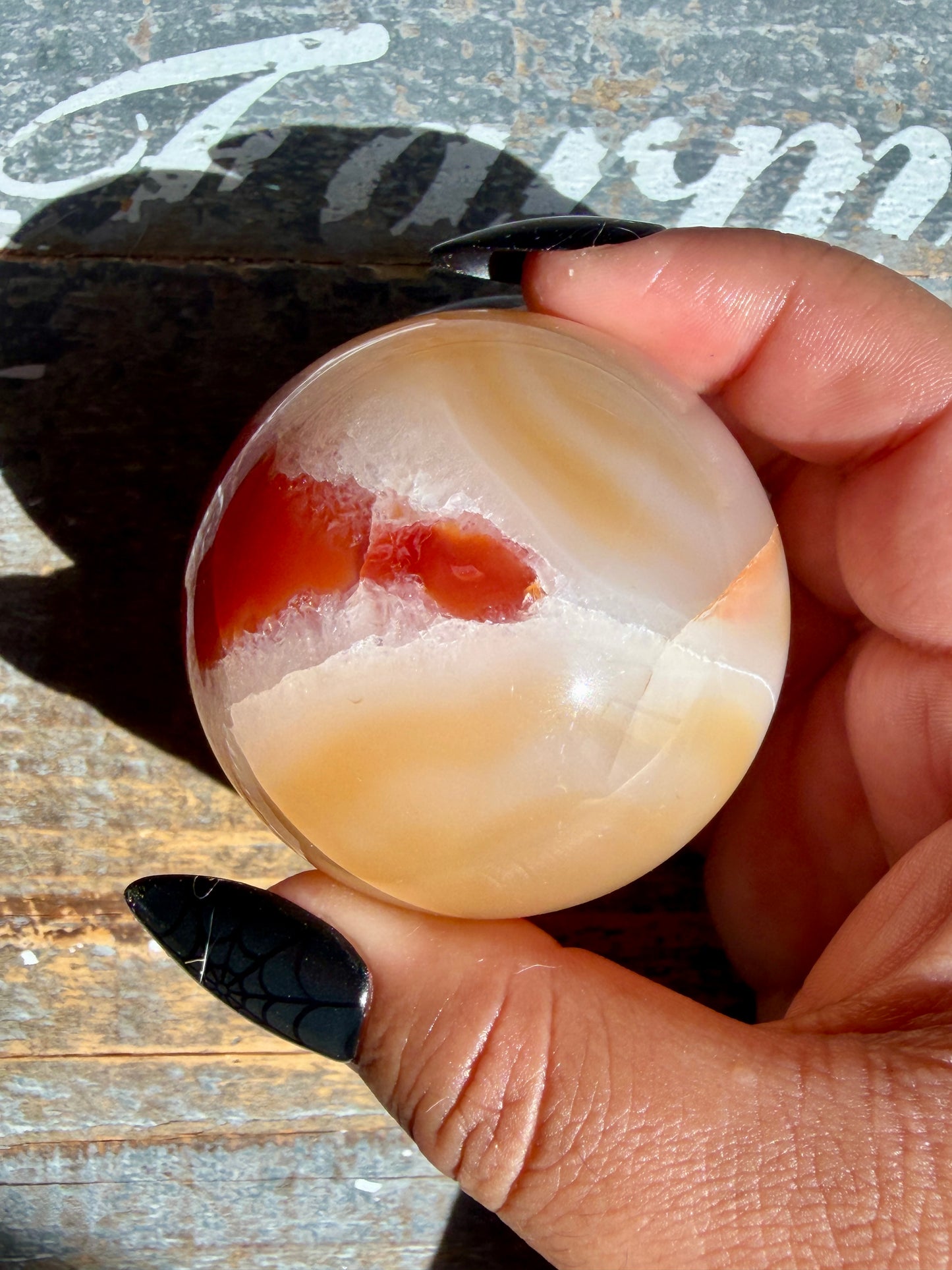 Gorgeous Druzy Carnelian Sphere | Opt 49