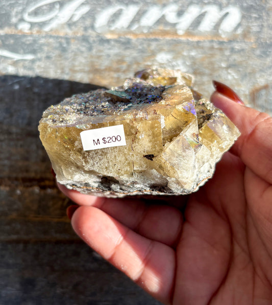 Gorgeous Aura Fluorite Cluster | Opt M