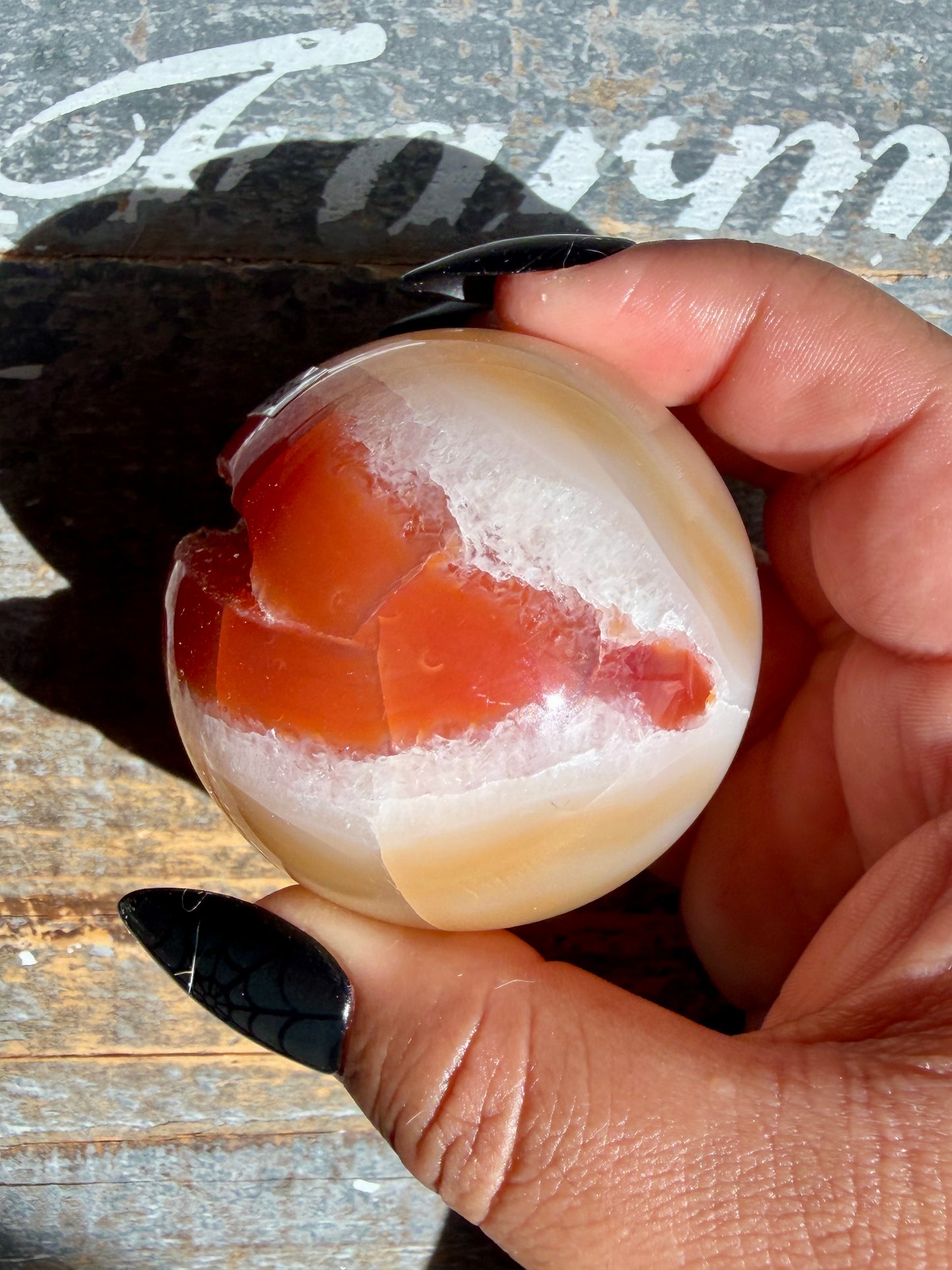 Gorgeous Druzy Carnelian Sphere | Opt 49