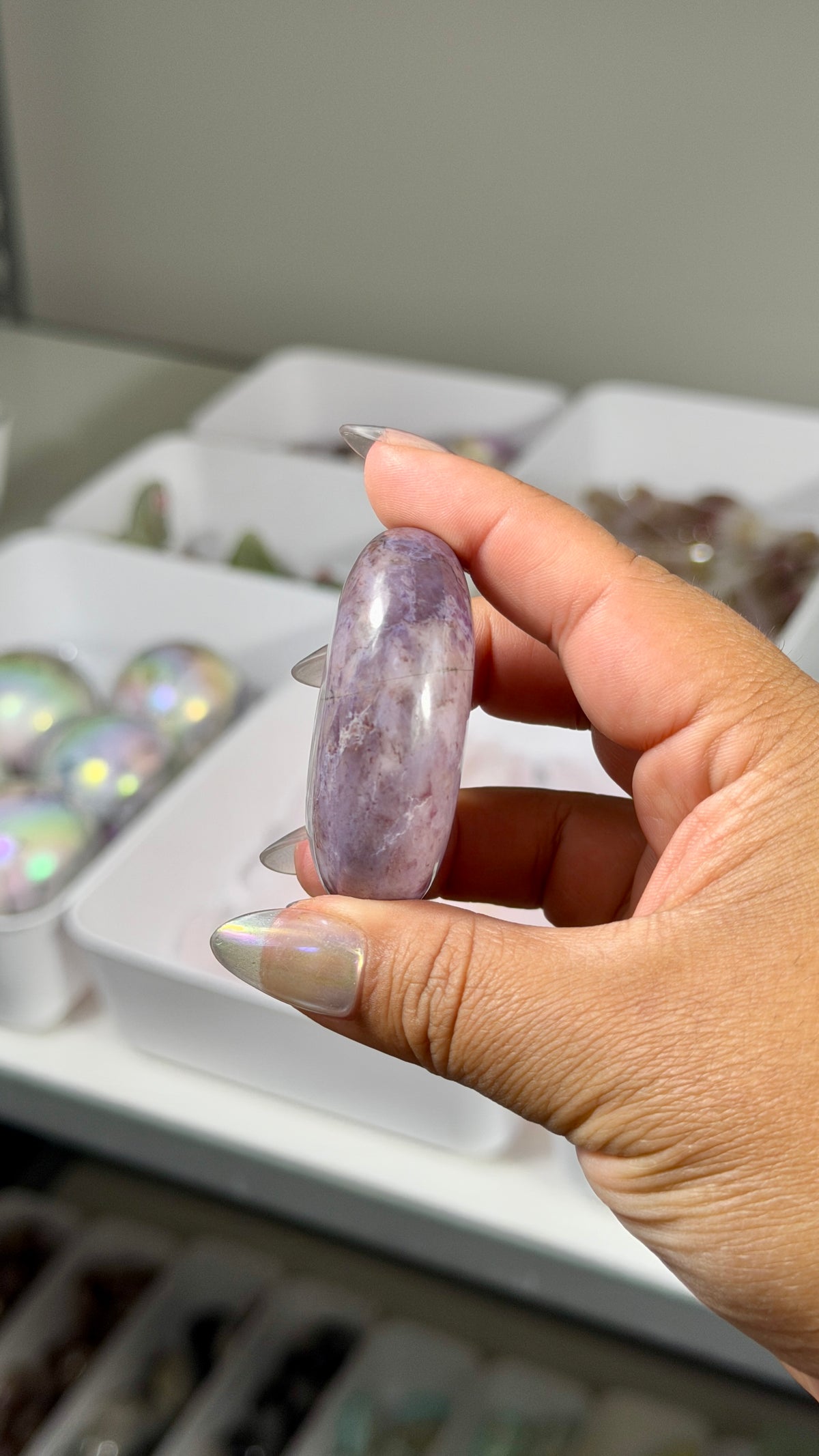 Gorgeous Lavender Jade Palm Stone from Turkey | Opt 33