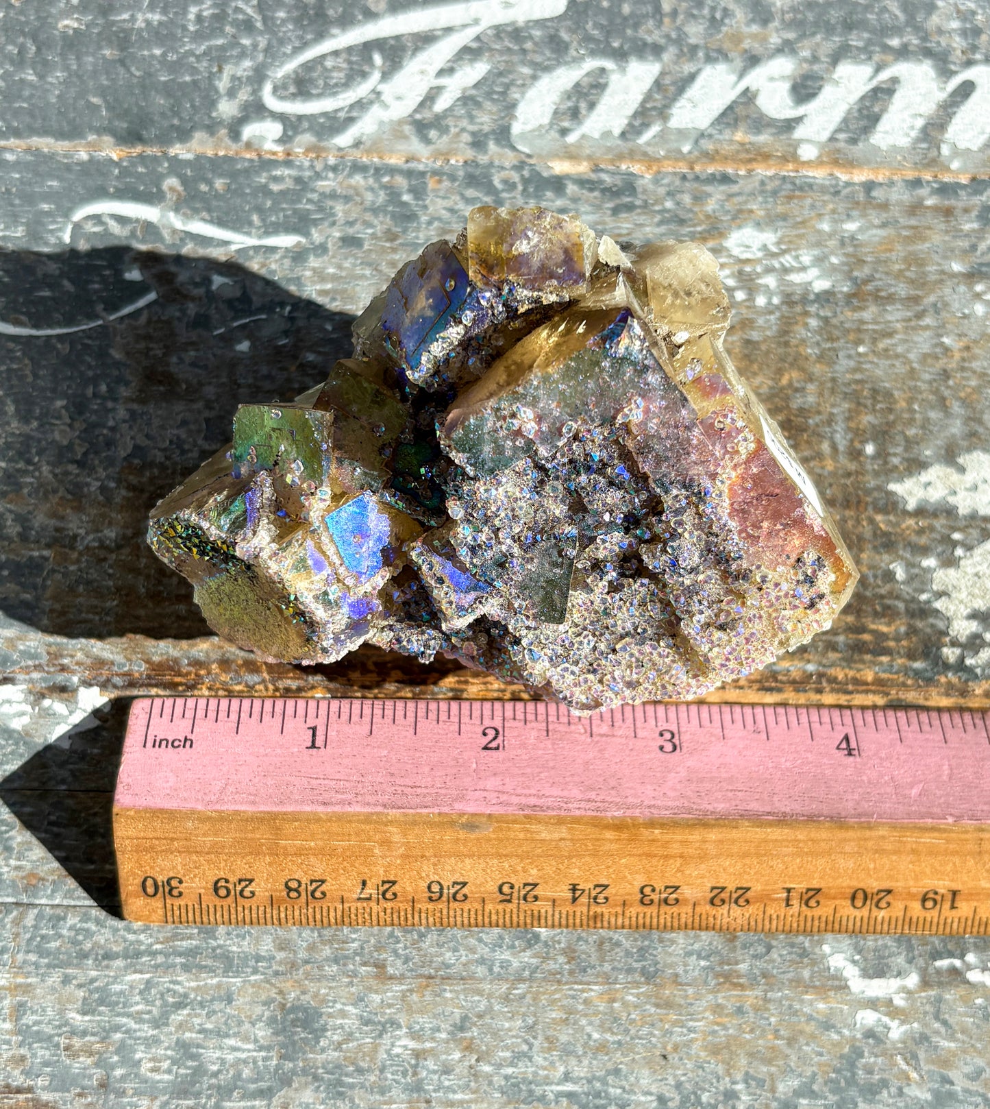 Gorgeous Aura Fluorite Cluster | Opt M