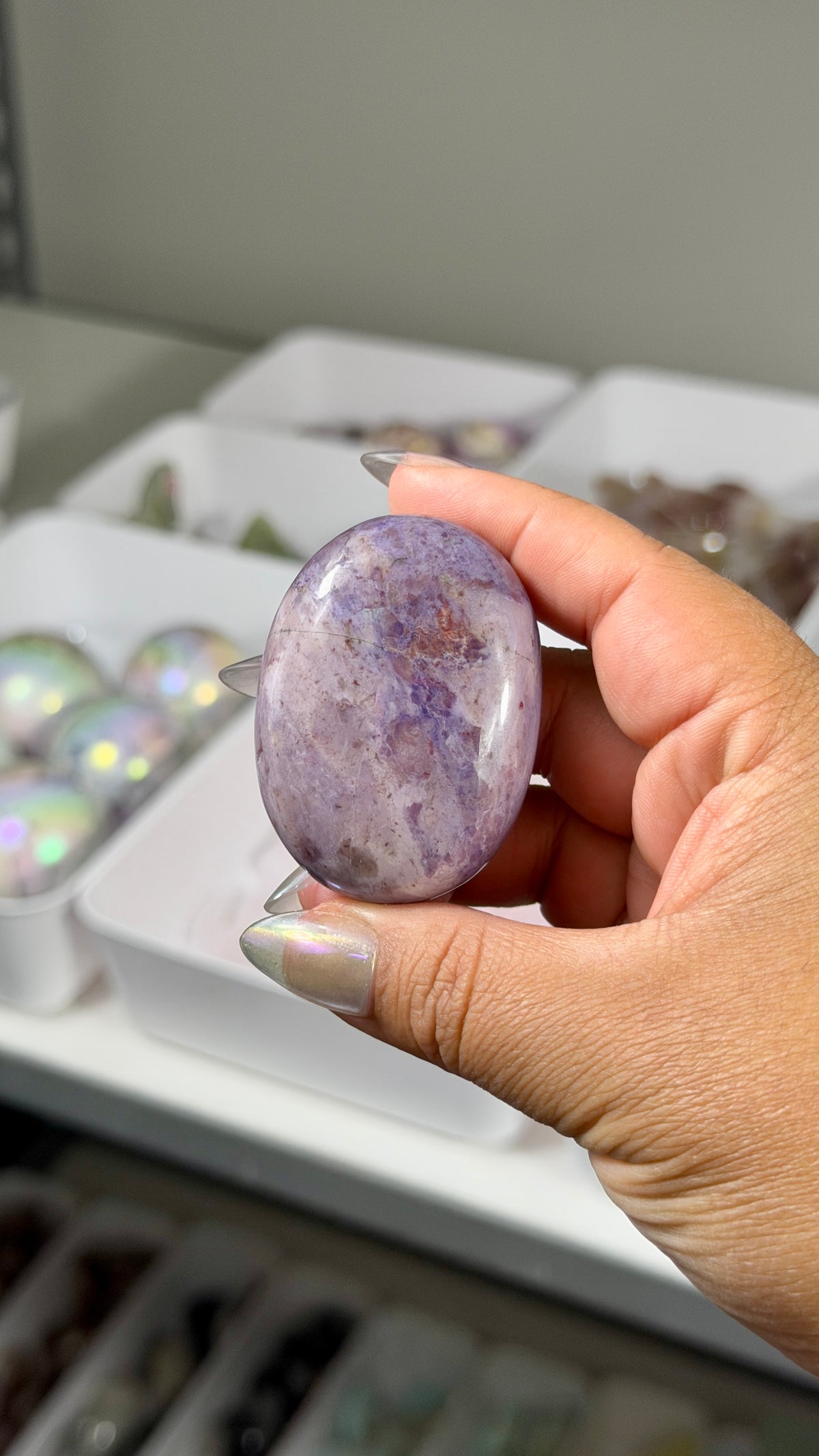 Gorgeous Lavender Jade Palm Stone from Turkey | Opt 33