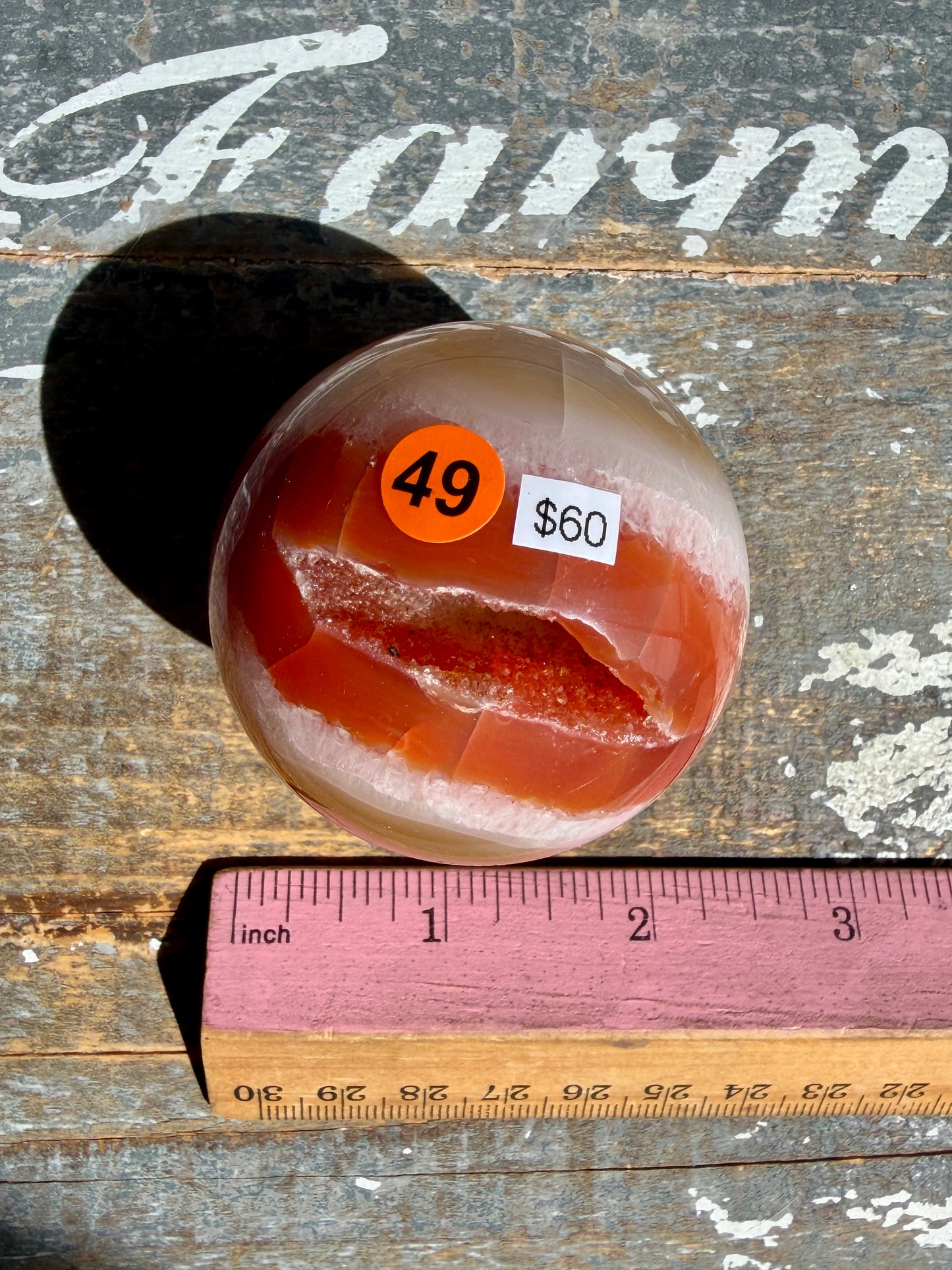 Gorgeous Druzy Carnelian Sphere | Opt 49