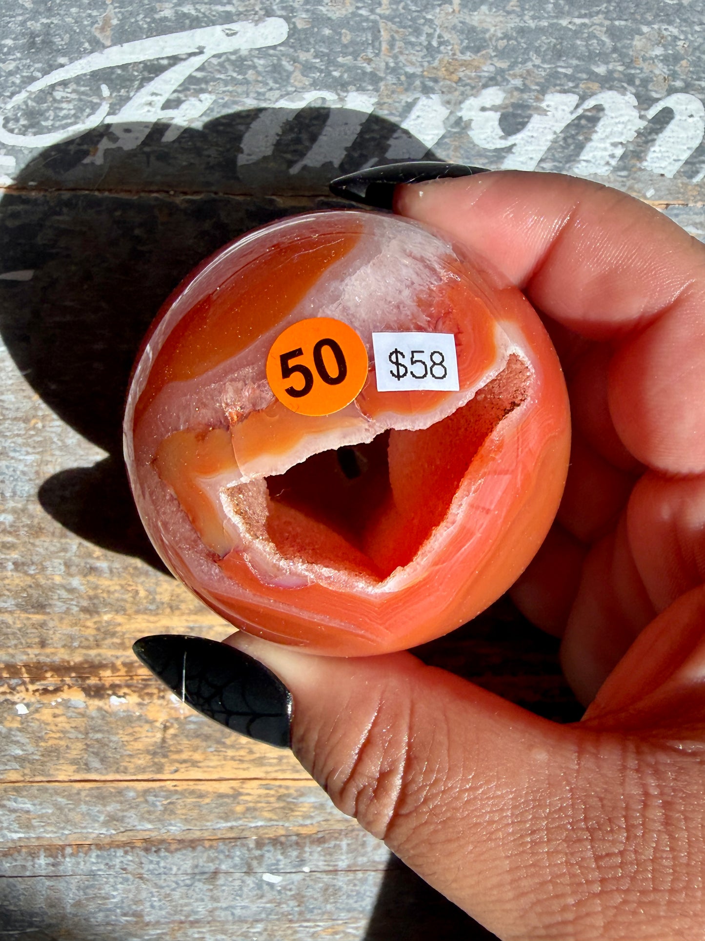 Gorgeous Druzy Carnelian Sphere | Opt 50