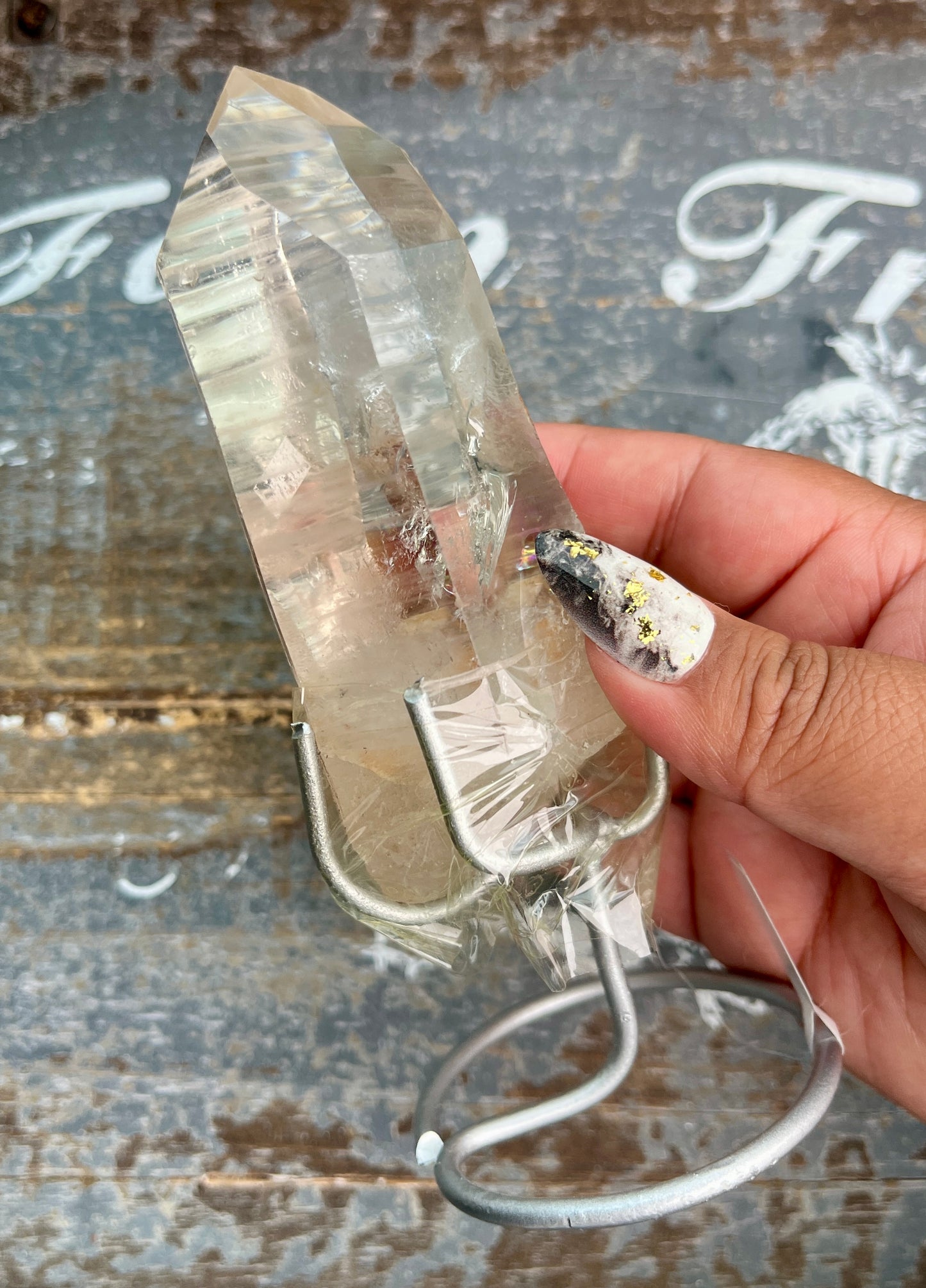 Gorgeous High Quality Lemurian on Custom Stand from Brazil