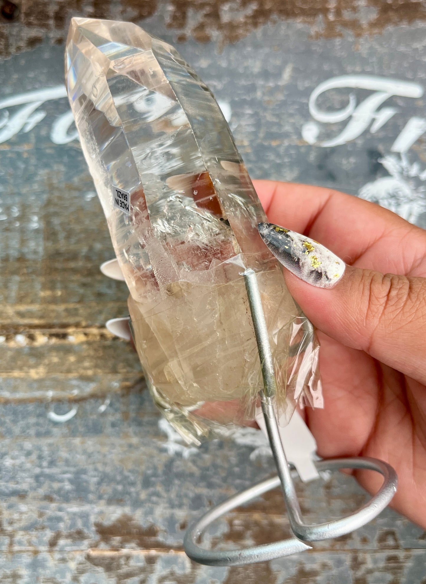 Gorgeous High Quality Lemurian on Custom Stand from Brazil