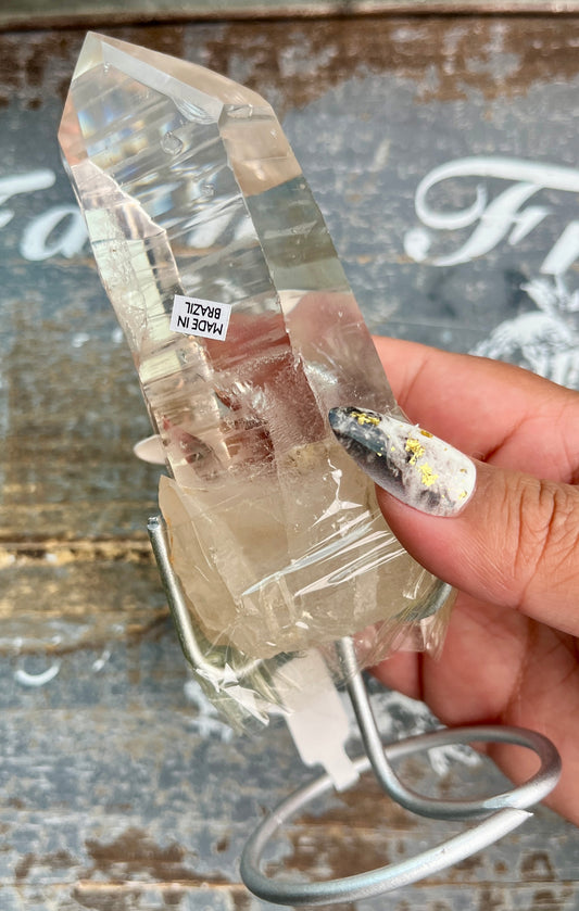 Gorgeous High Quality Lemurian on Custom Stand from Brazil