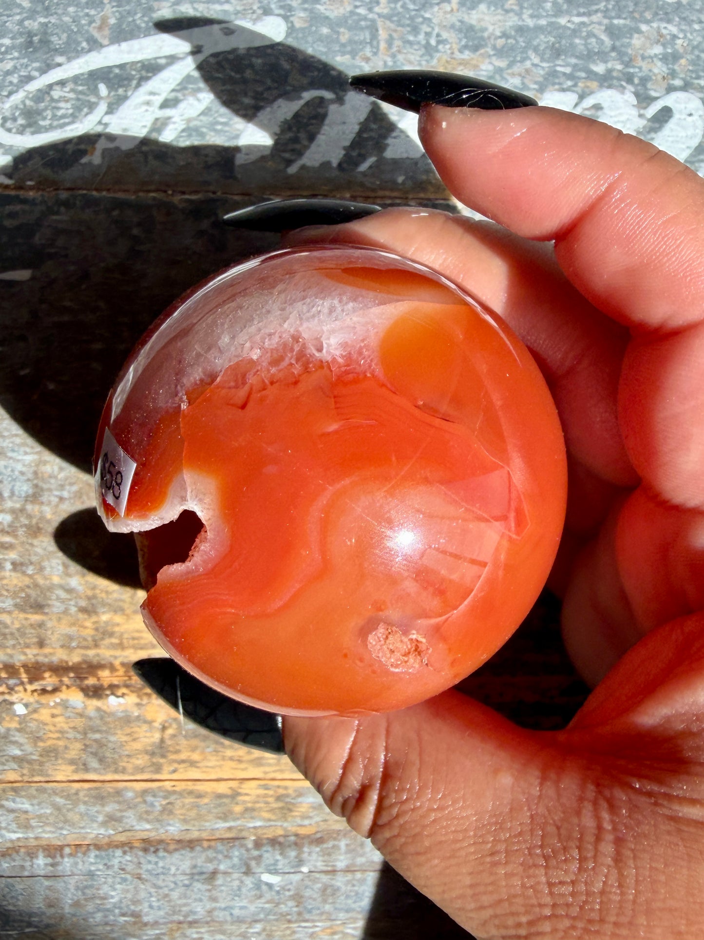 Gorgeous Druzy Carnelian Sphere | Opt 50