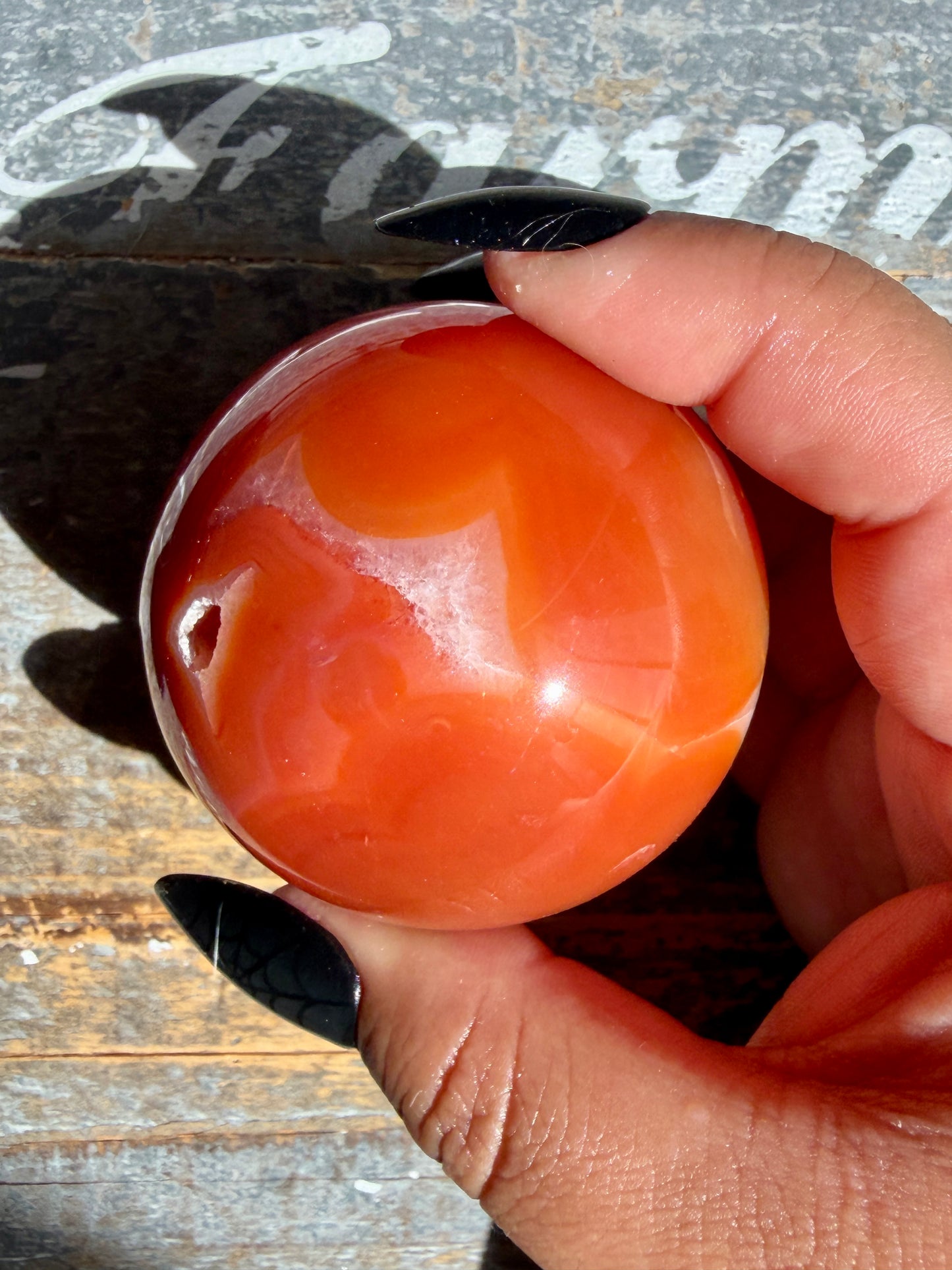 Gorgeous Druzy Carnelian Sphere | Opt 50