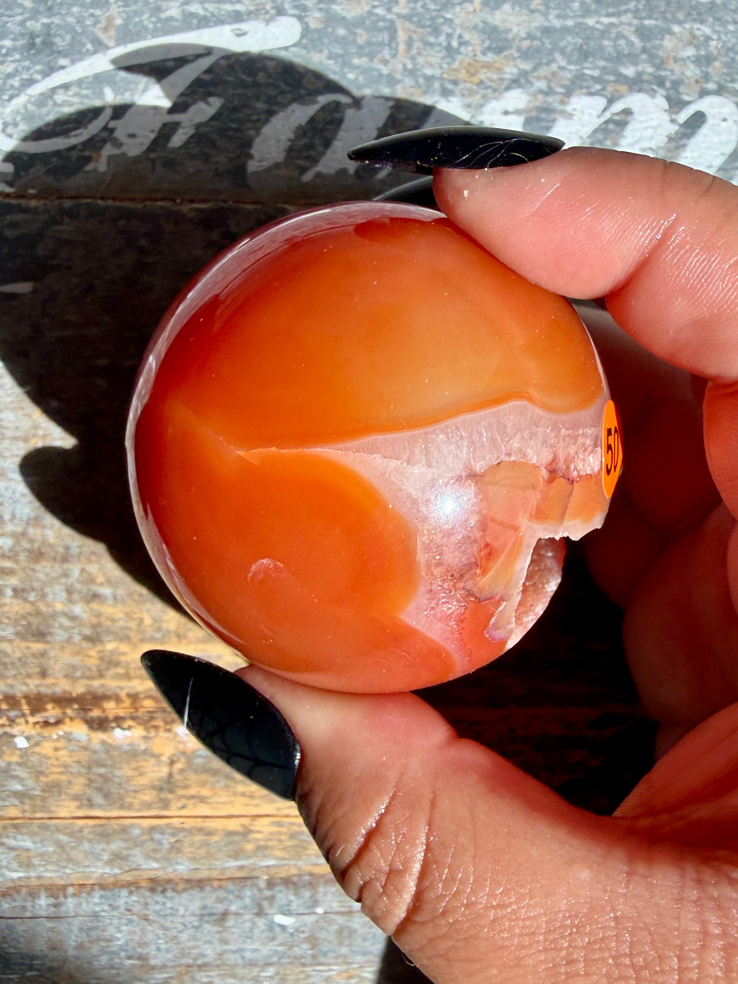 Gorgeous Druzy Carnelian Sphere | Opt 50