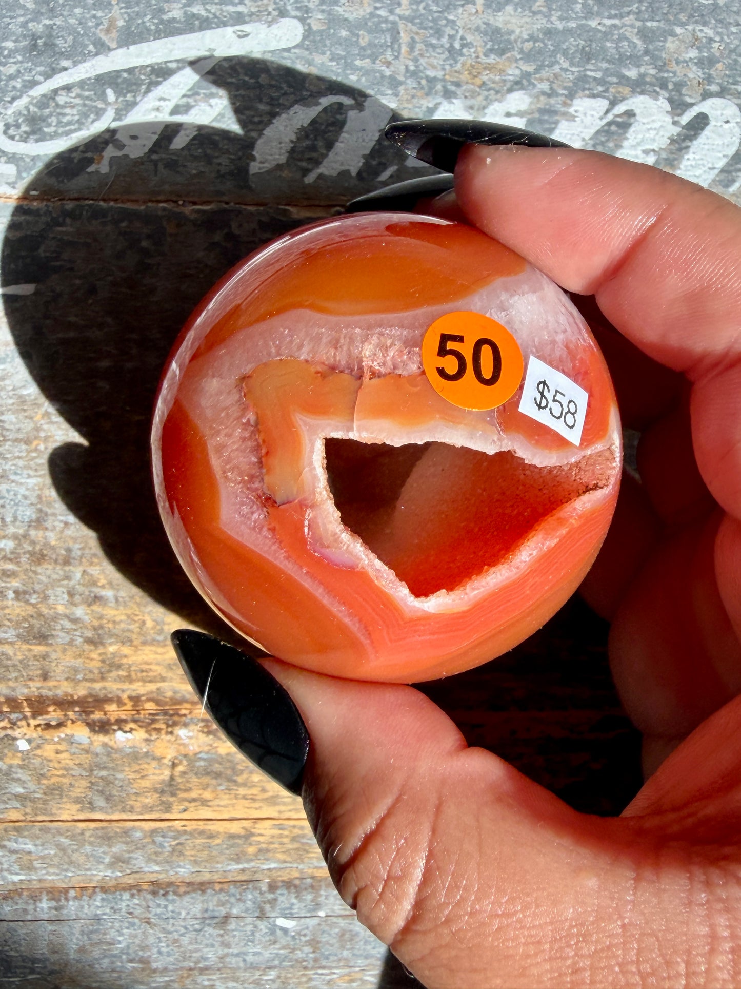 Gorgeous Druzy Carnelian Sphere | Opt 50
