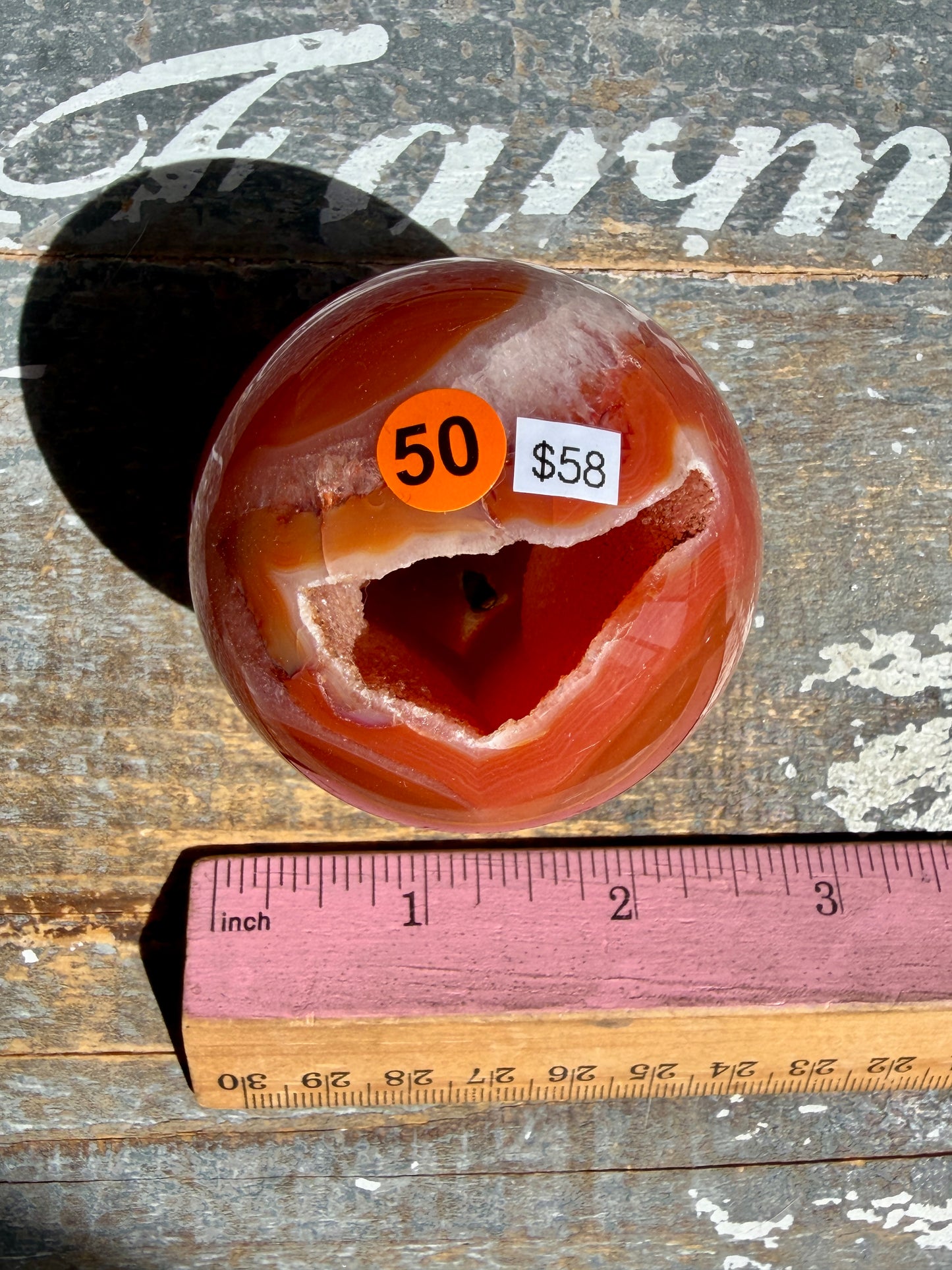 Gorgeous Druzy Carnelian Sphere | Opt 50