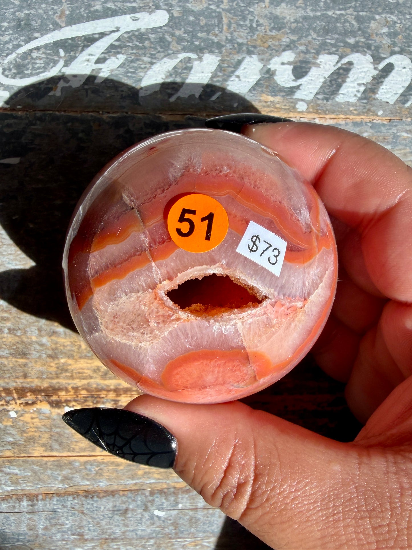 Gorgeous Druzy Carnelian Sphere | Opt 51