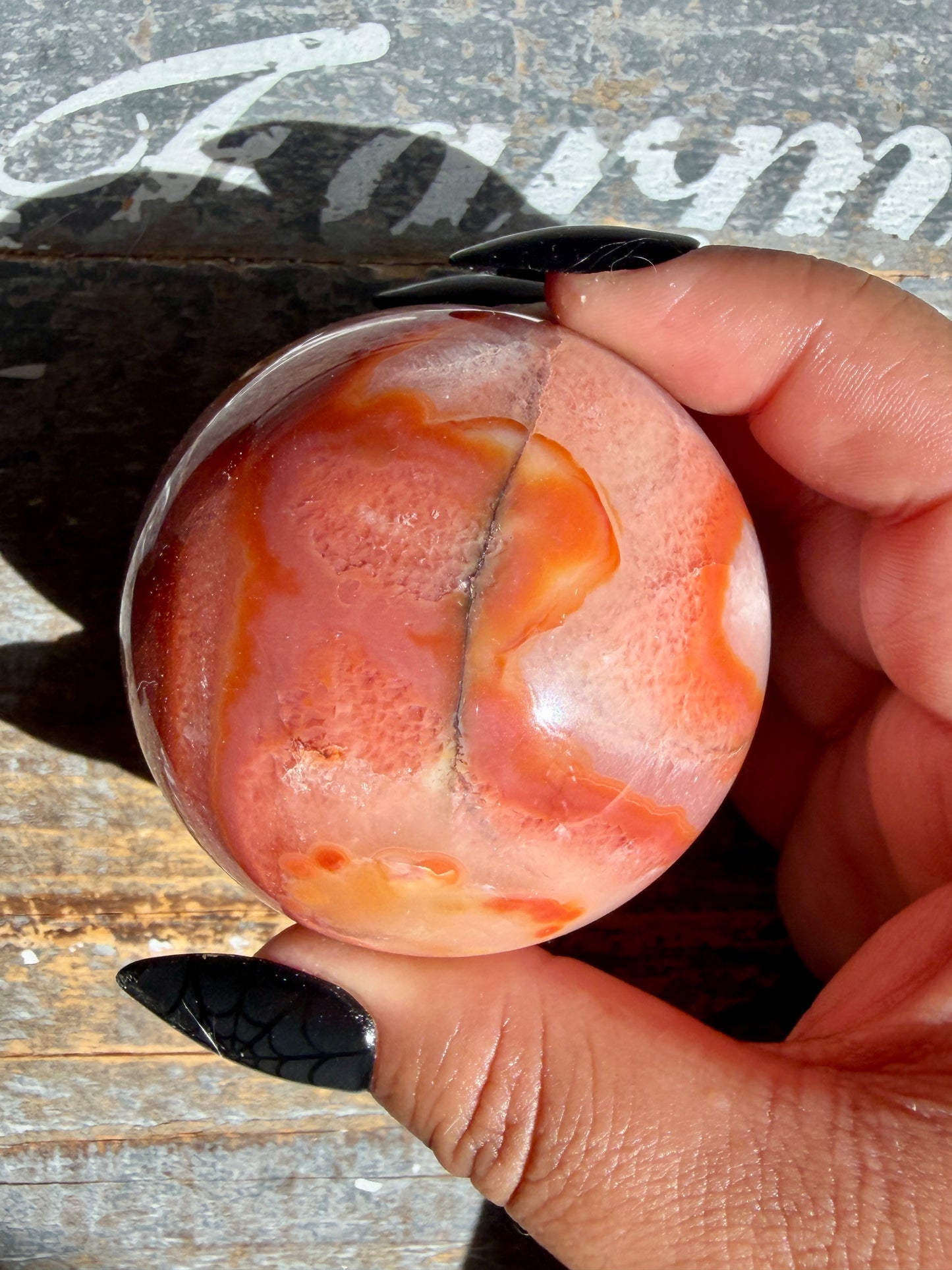 Gorgeous Druzy Carnelian Sphere | Opt 51