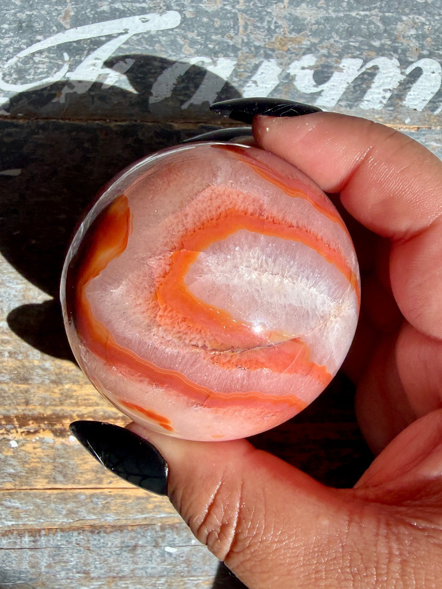 Gorgeous Druzy Carnelian Sphere | Opt 51