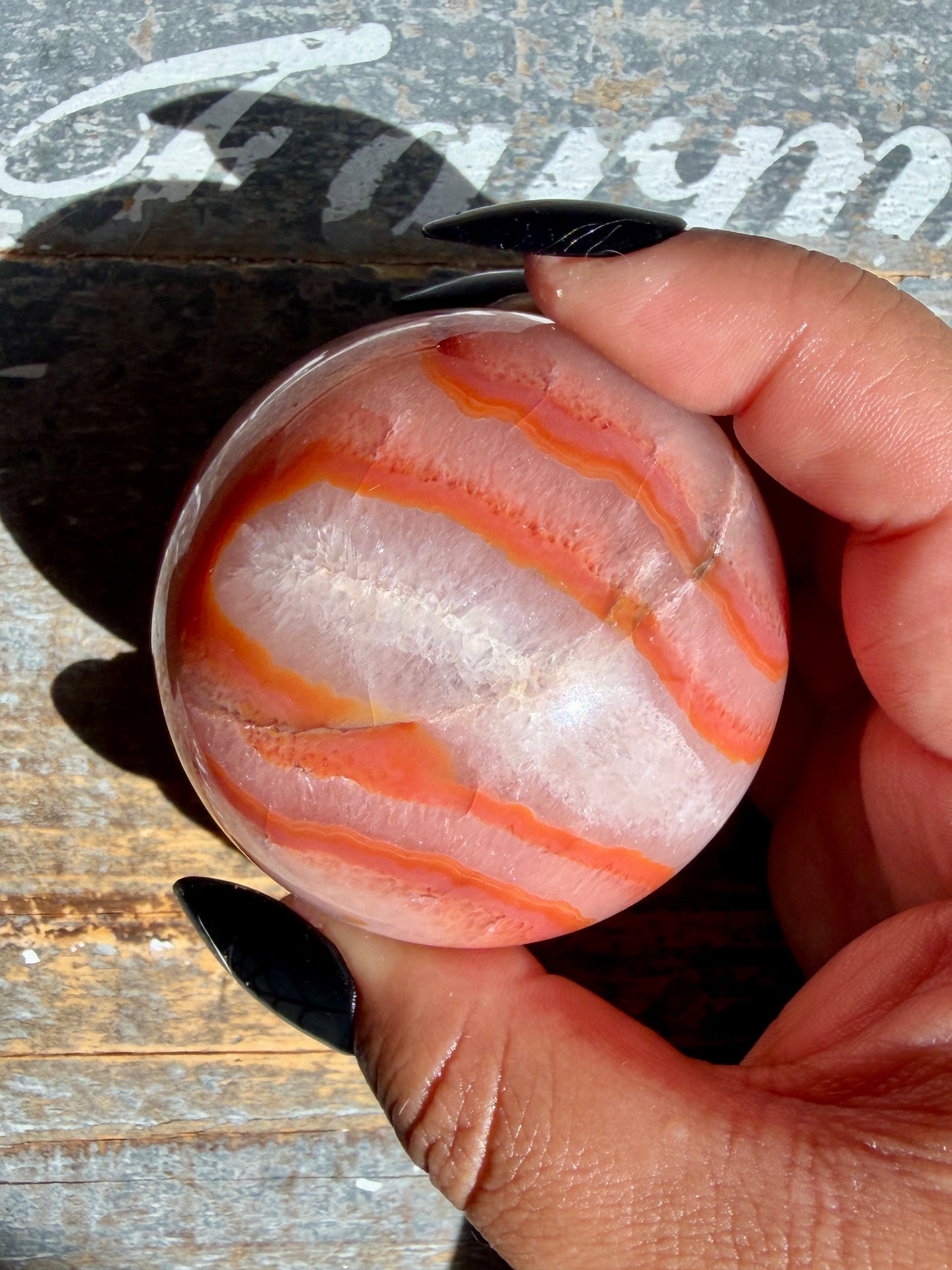 Gorgeous Druzy Carnelian Sphere | Opt 51