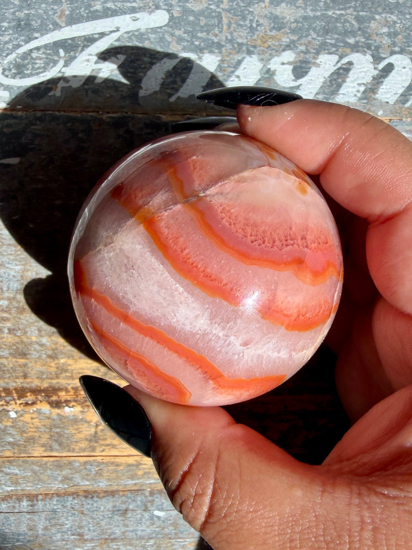 Gorgeous Druzy Carnelian Sphere | Opt 51