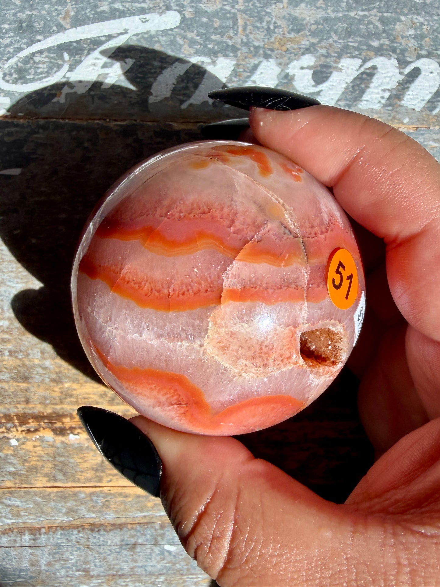 Gorgeous Druzy Carnelian Sphere | Opt 51
