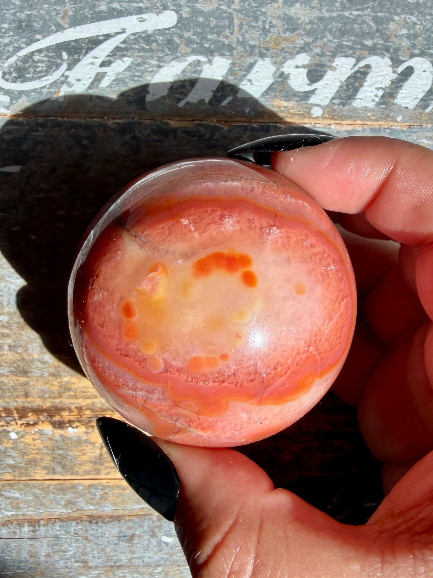 Gorgeous Druzy Carnelian Sphere | Opt 51