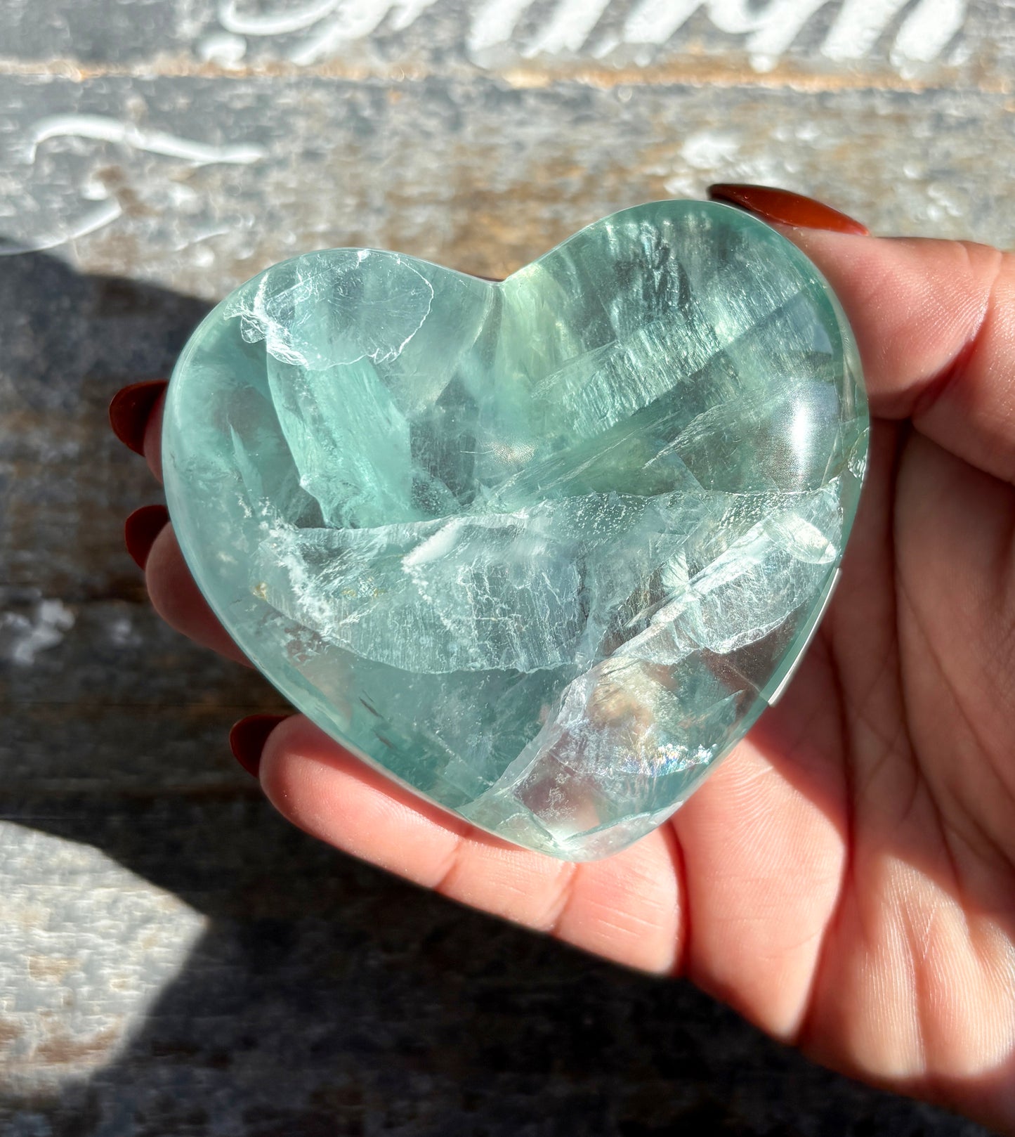 Gorgeous Fluorite Heart from Mexico | Opt E