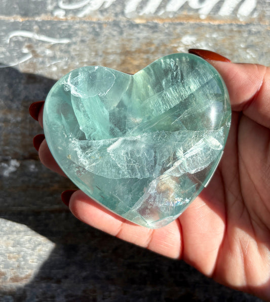 Gorgeous Fluorite Heart from Mexico | Opt E