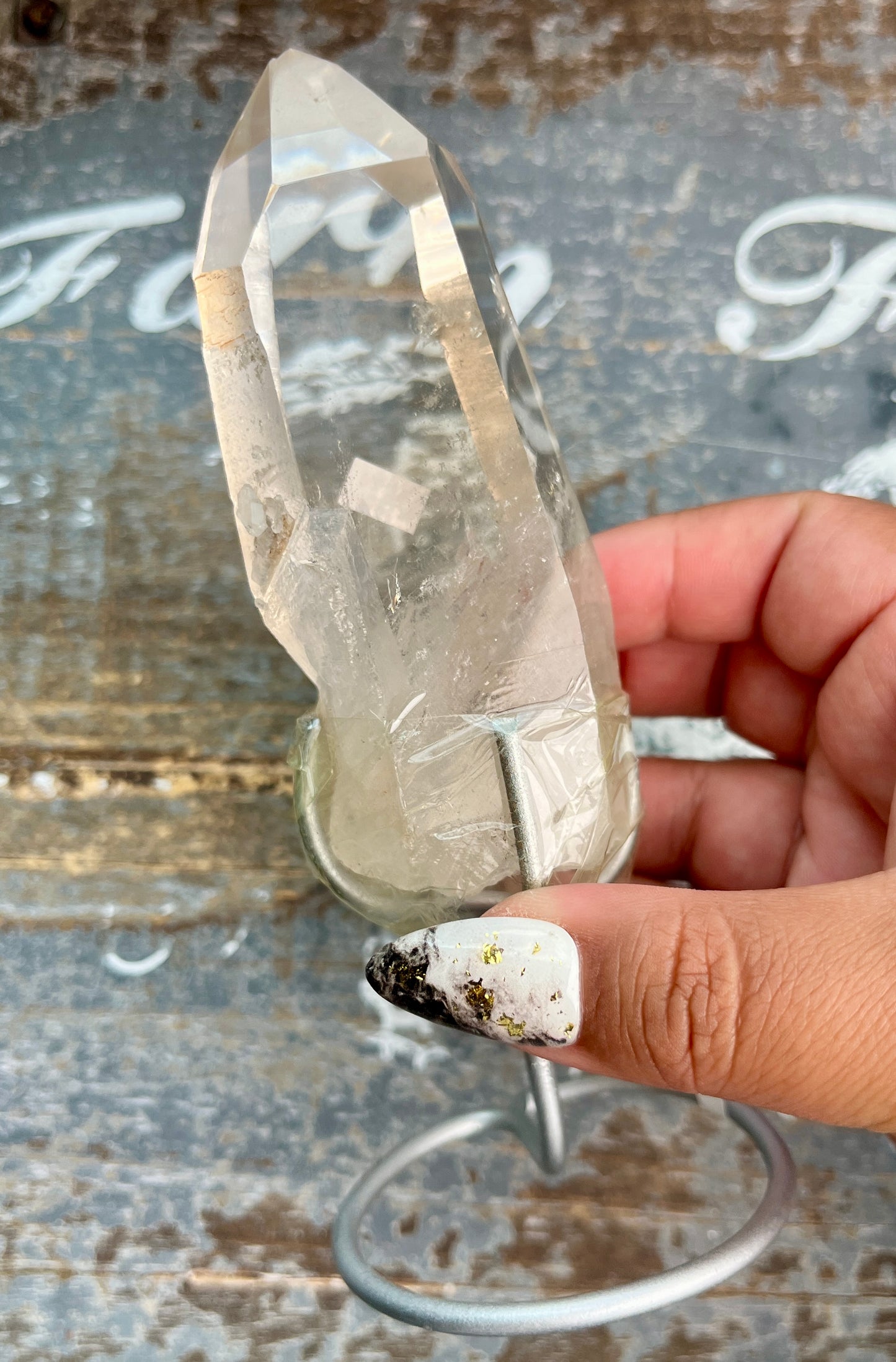 Gorgeous High Quality Lemurian on Custom Stand from Brazil