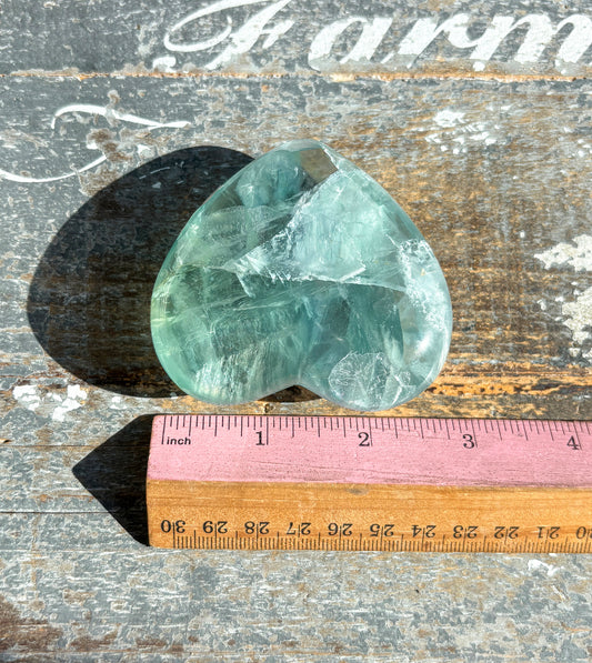 Gorgeous Fluorite Heart from Mexico | Opt E