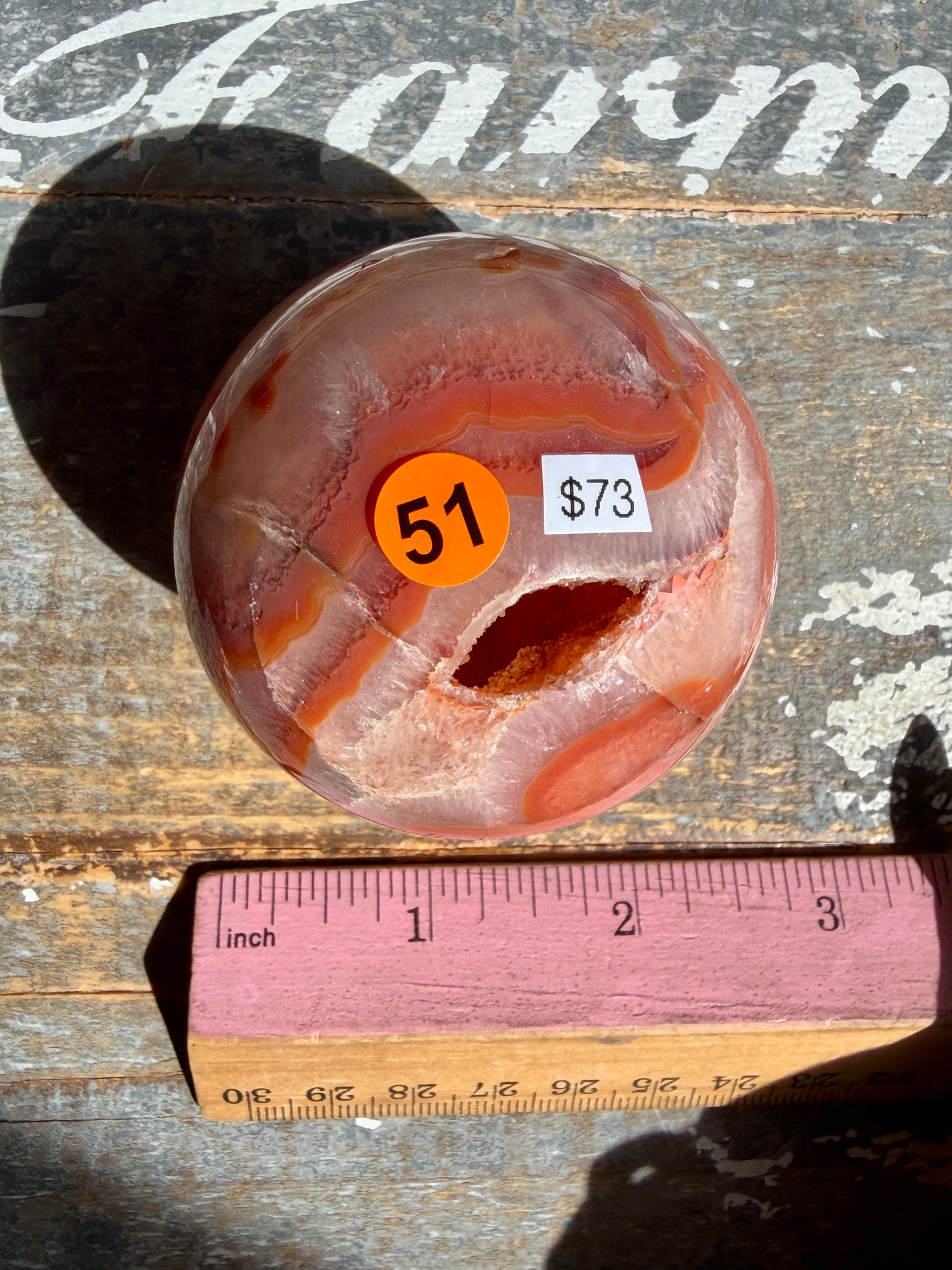Gorgeous Druzy Carnelian Sphere | Opt 51